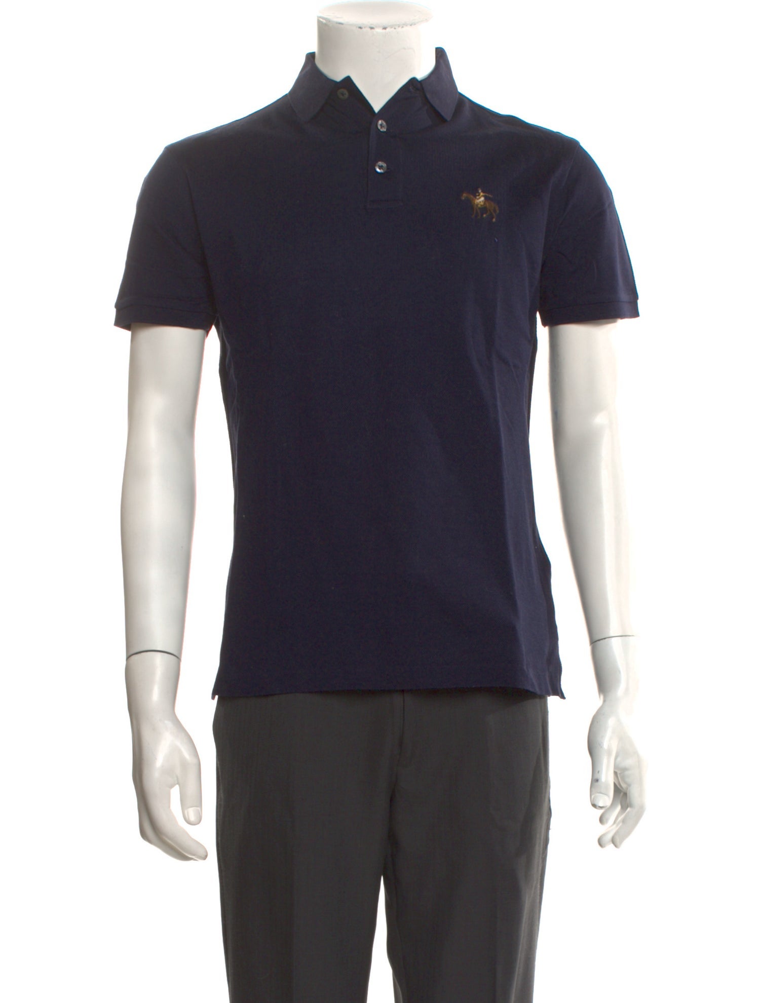 Ralph Lauren Purple Label Graphic Print Crew Neck Polo Shirt