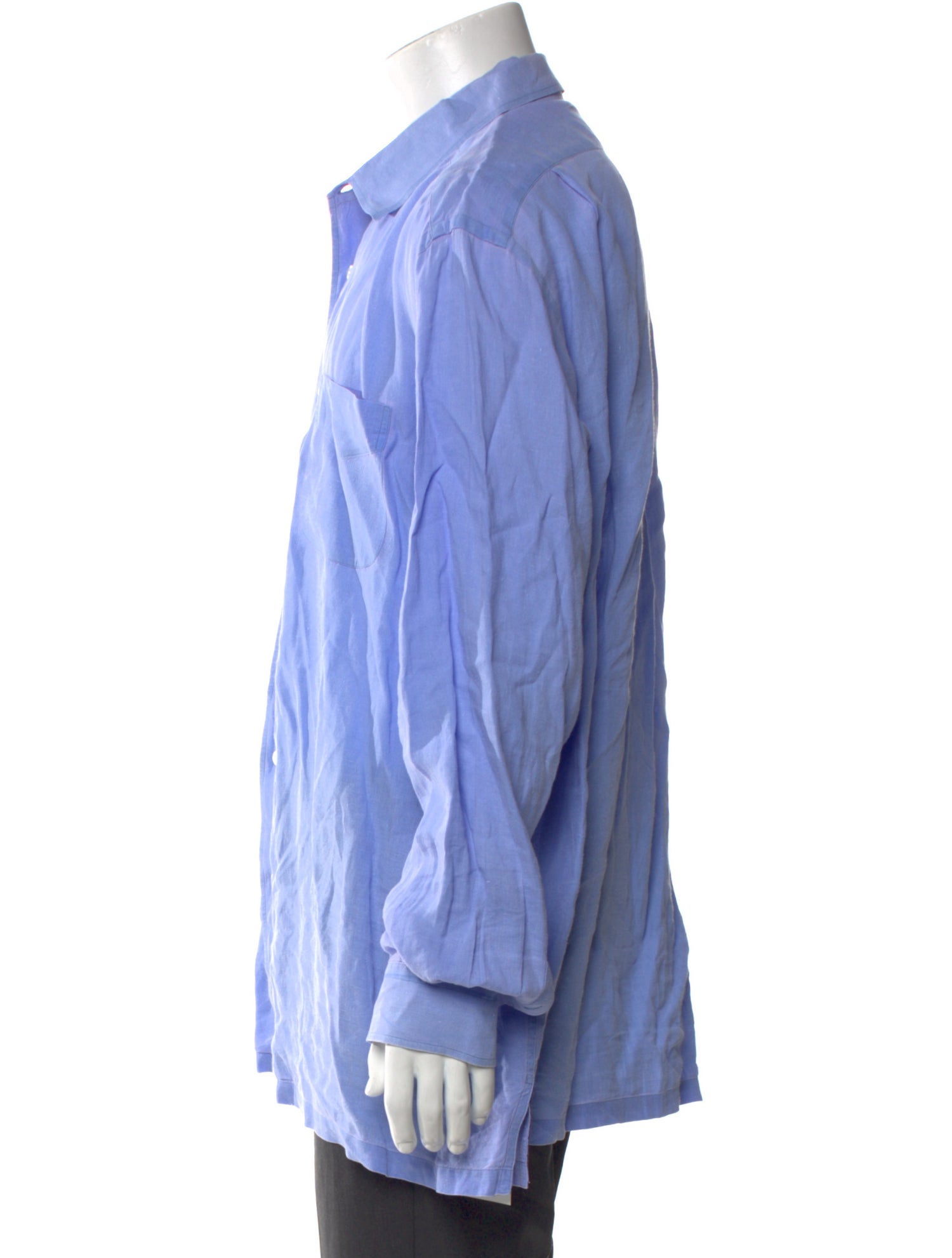 Ralph Lauren Purple Label Linen Long Sleeve Dress Shirt