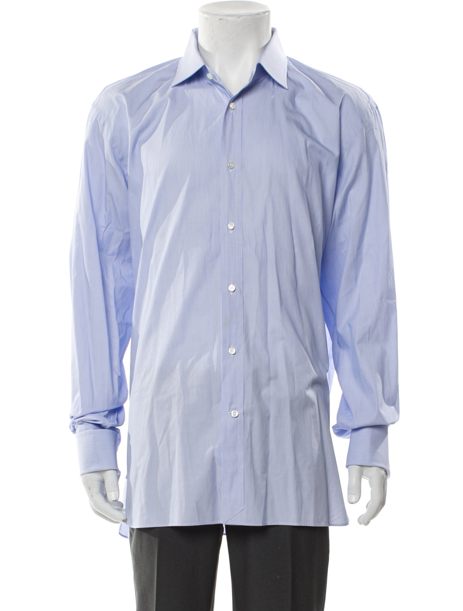 Ralph Lauren Purple Label Striped Long Sleeve Dress Shirt