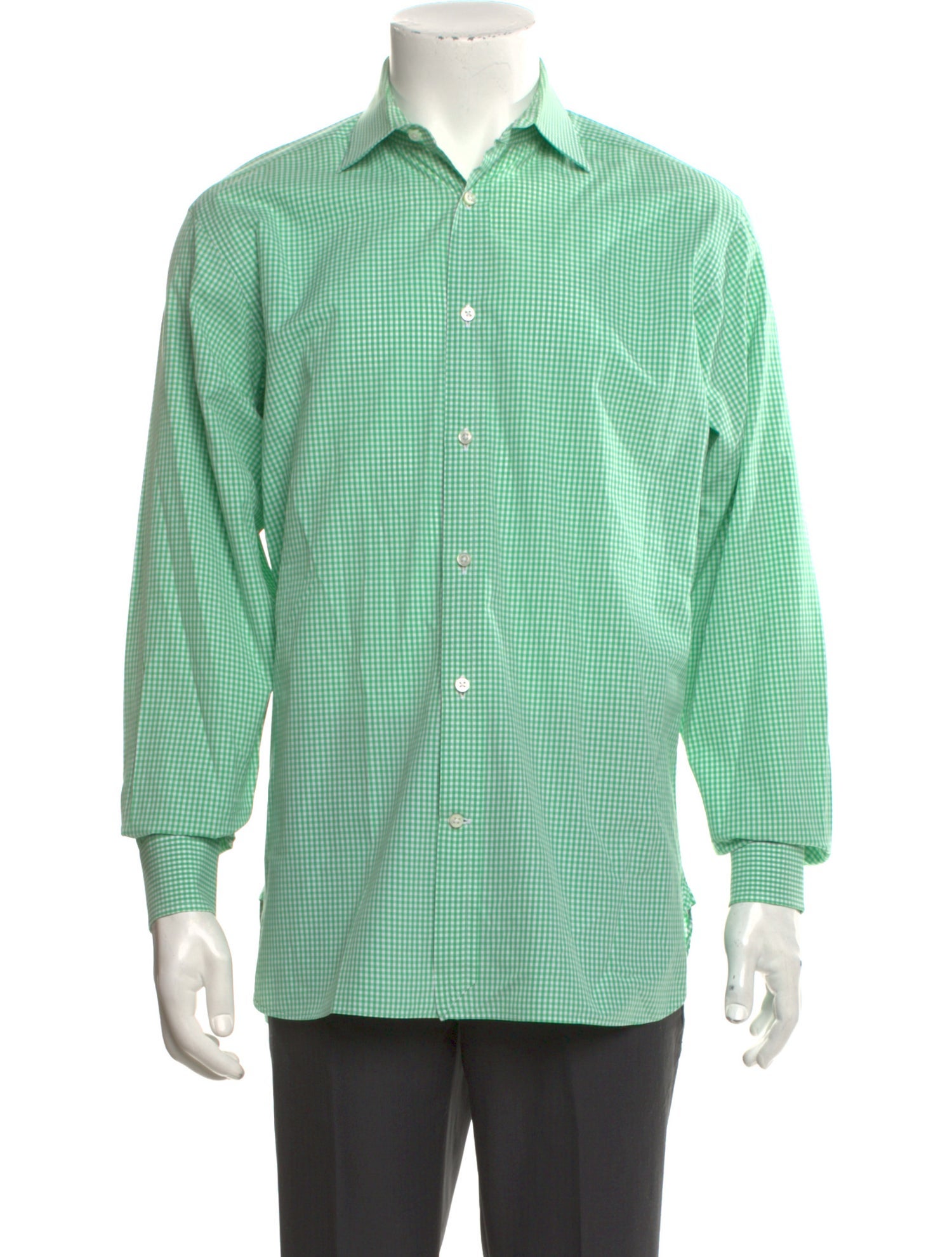 Ralph Lauren Purple Label Plaid Print Long Sleeve Shirt