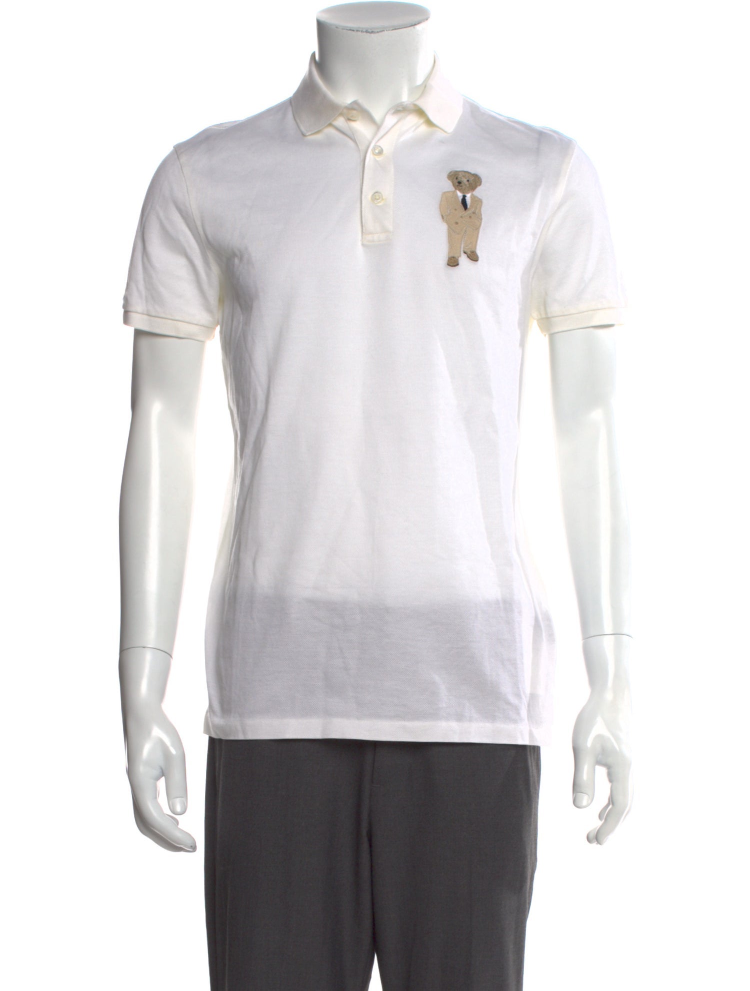 Ralph Lauren Purple Label Graphic Print Crew Neck Polo Shirt