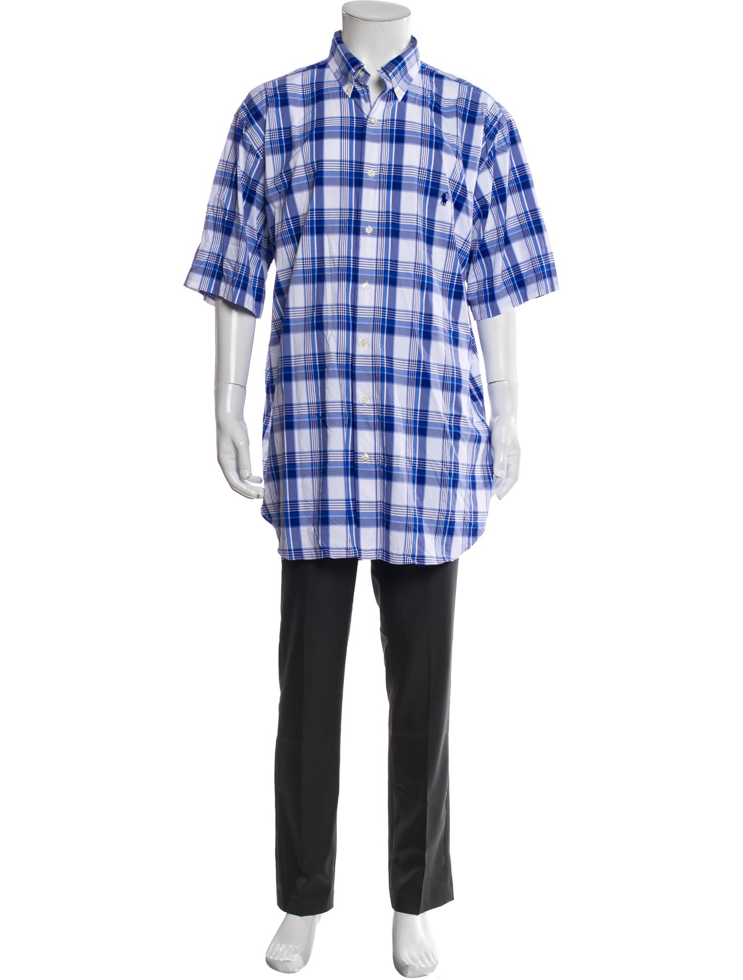 Ralph Lauren Purple Label Plaid Print Short Sleeve Shirt w/ Tags