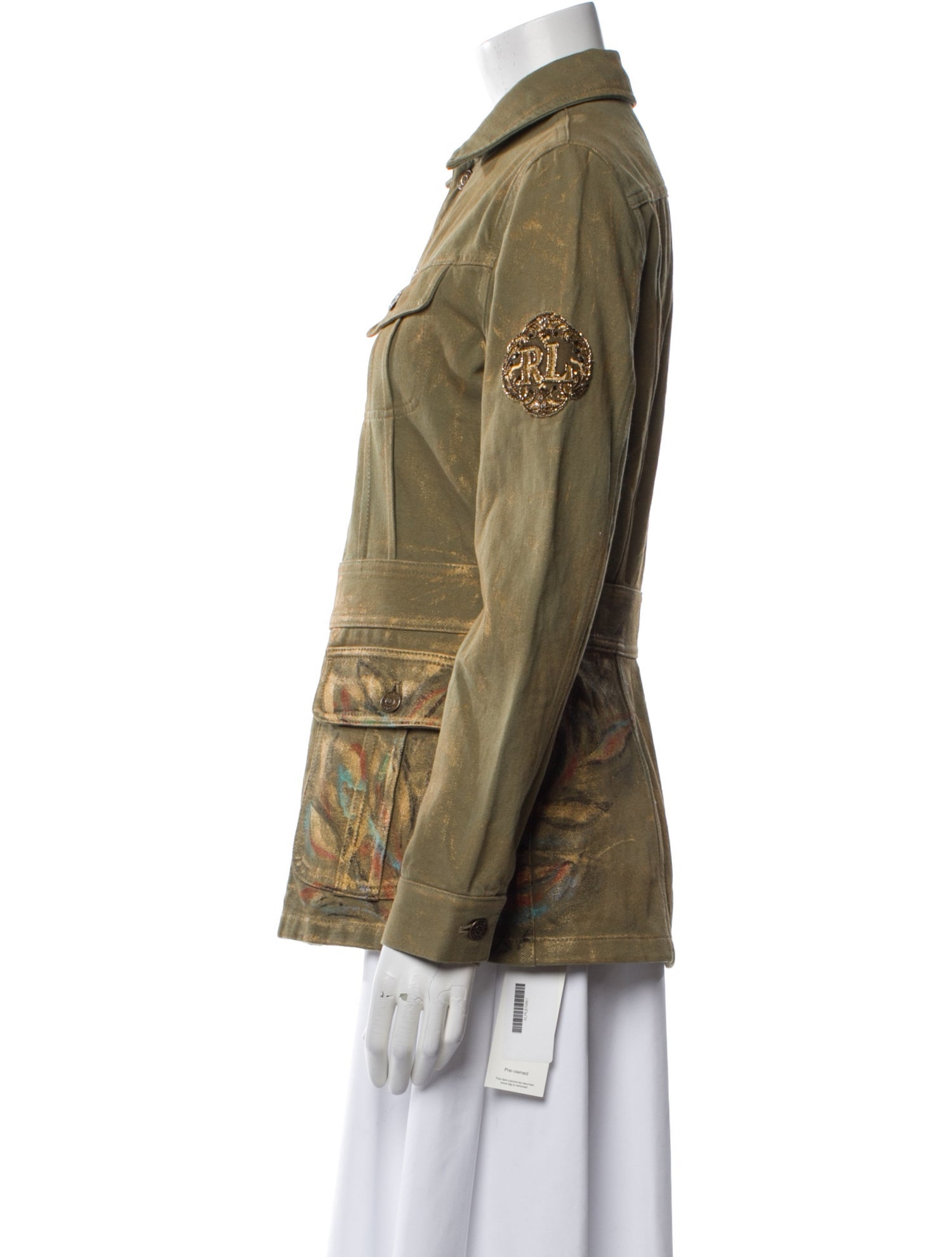 Ralph Lauren Collection 2023 Hand Painted Bacall Utility Jacket