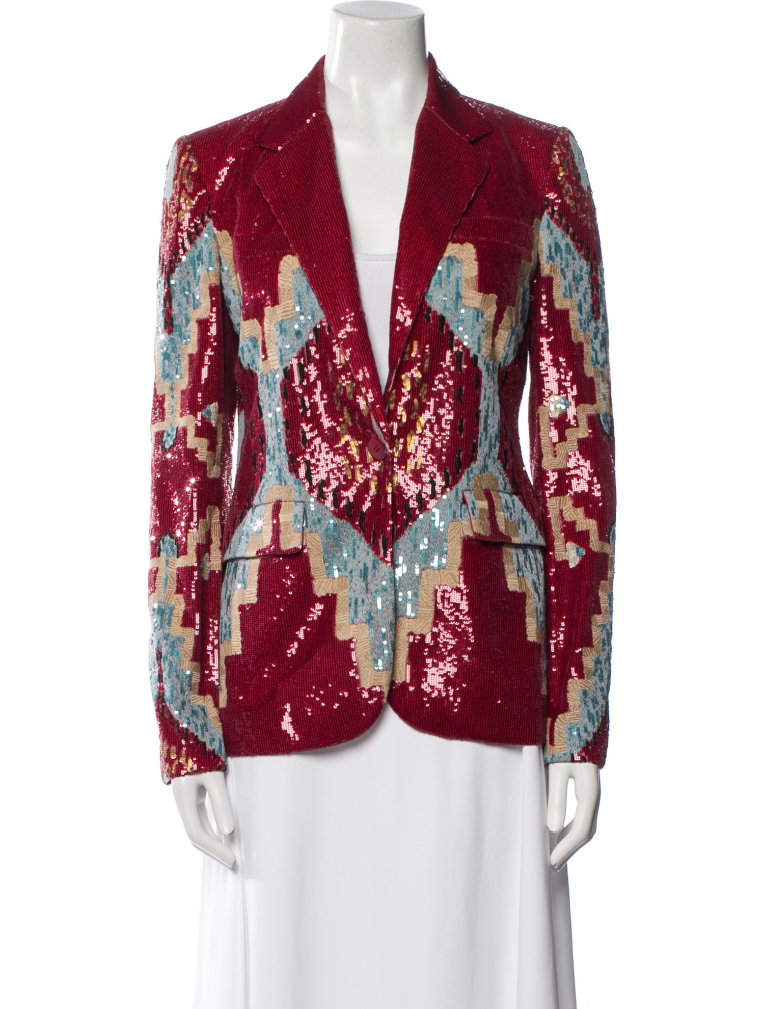 Ralph Lauren Collection Sequin Floral Print Blazer