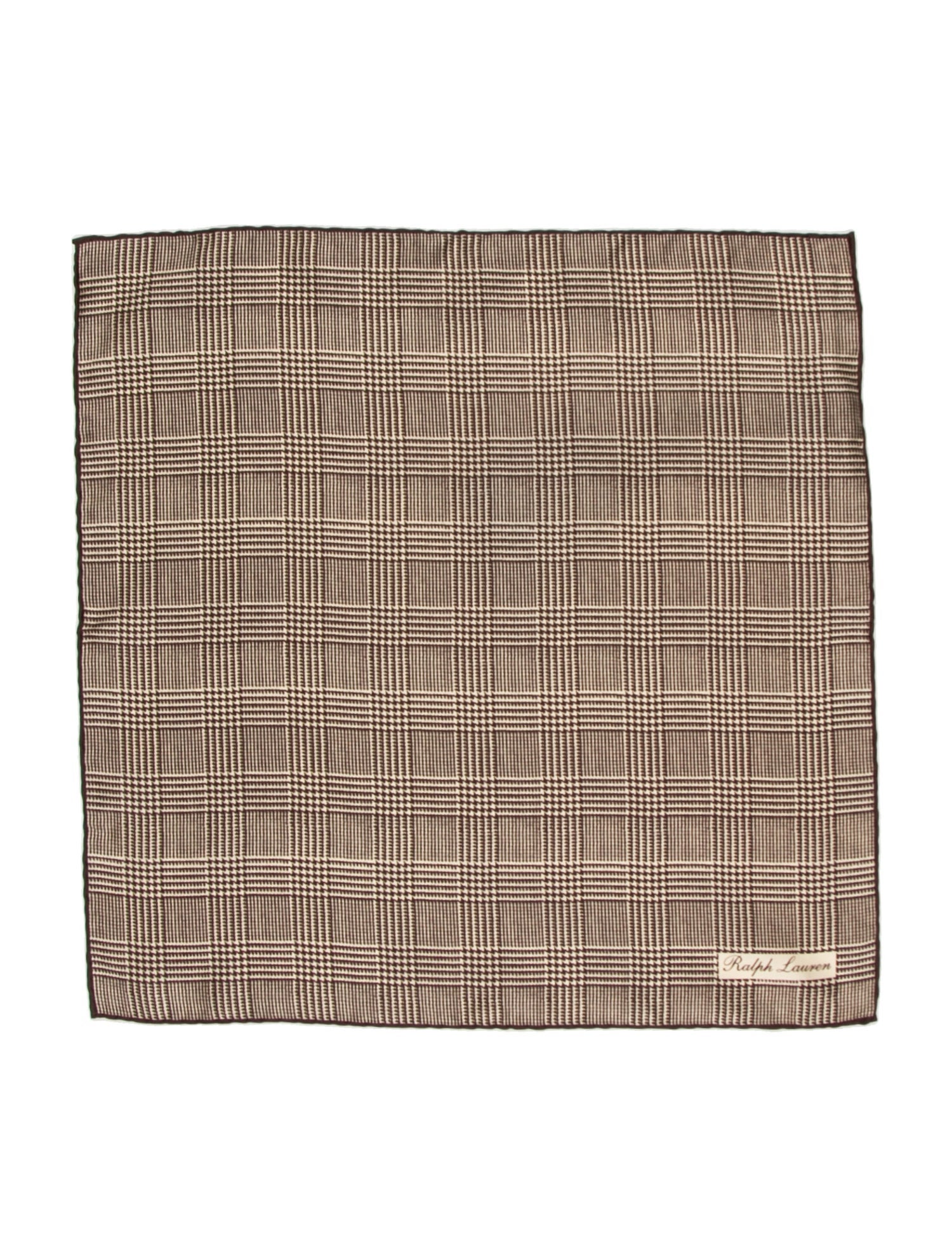 Ralph Lauren Purple Label Silk Houndstooth Print Scarf