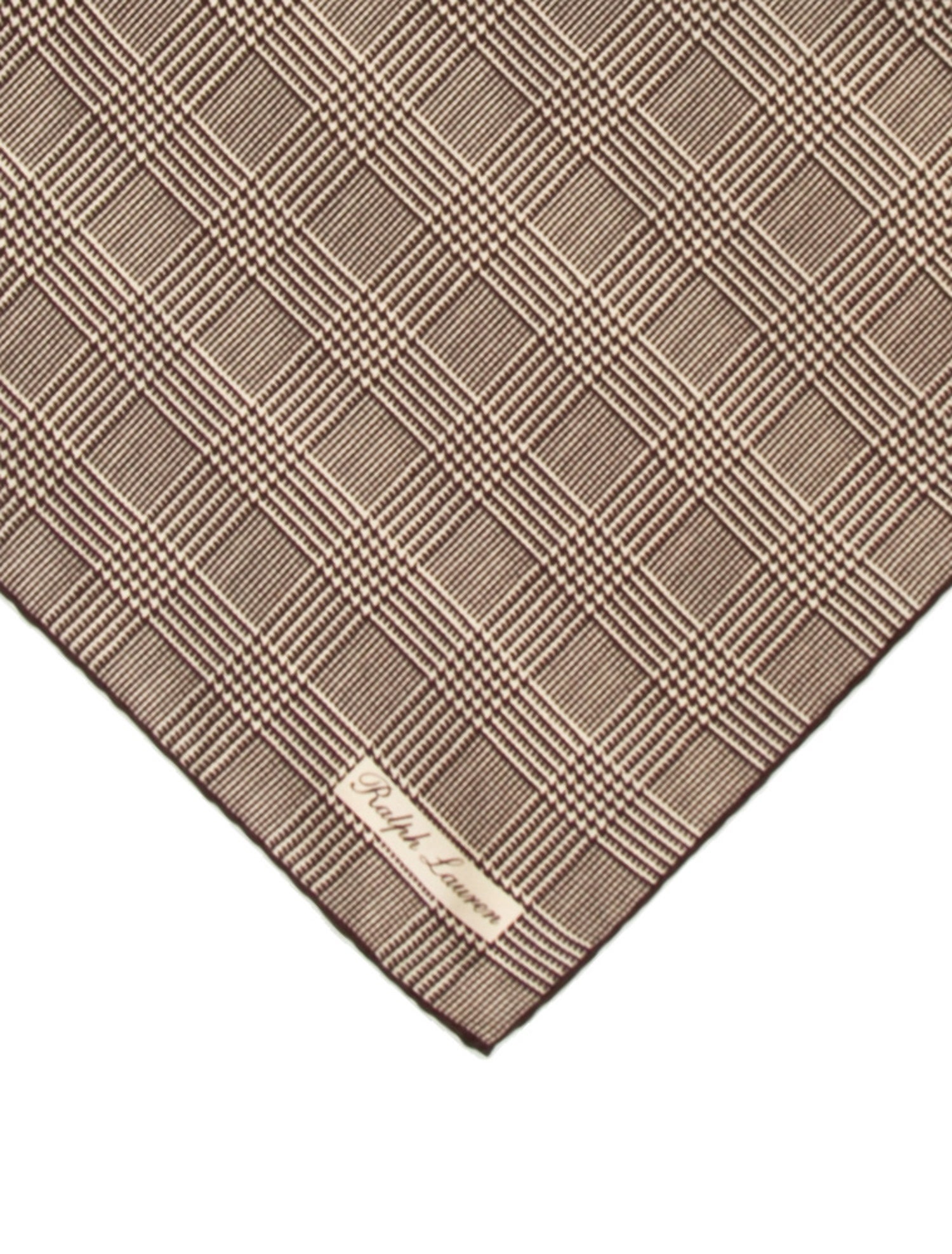 Ralph Lauren Purple Label Silk Houndstooth Print Scarf