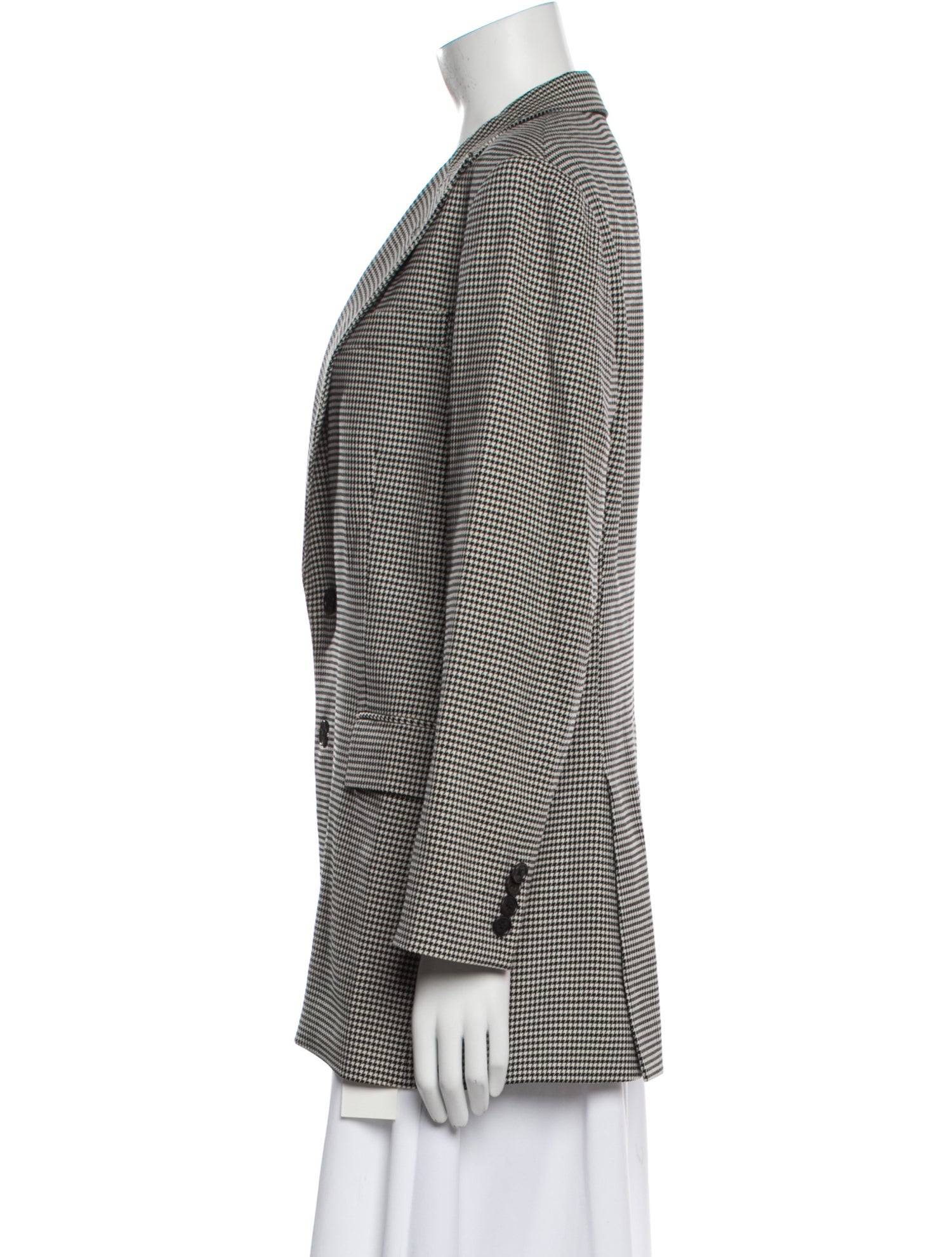 Ralph Lauren Purple Label Wool Houndstooth Print Blazer