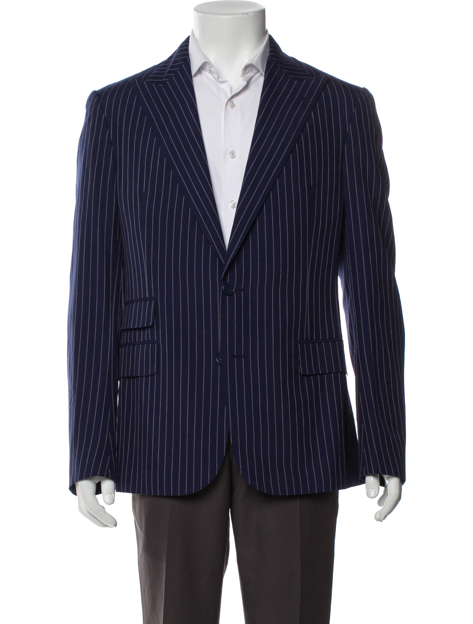 Ralph Lauren Purple Label Wool Striped Blazer