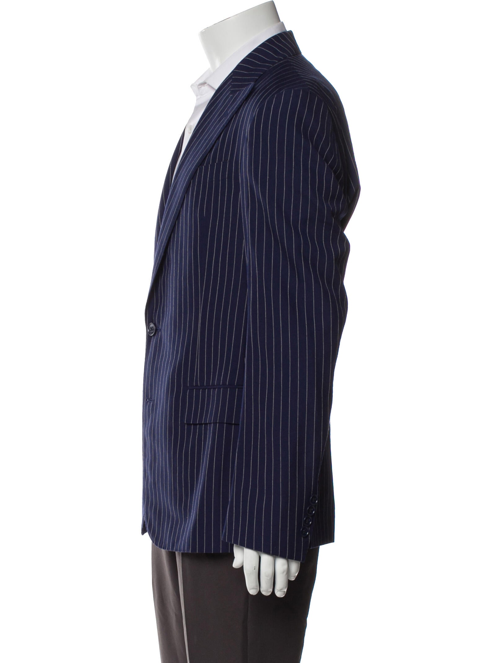 Ralph Lauren Purple Label Wool Striped Blazer