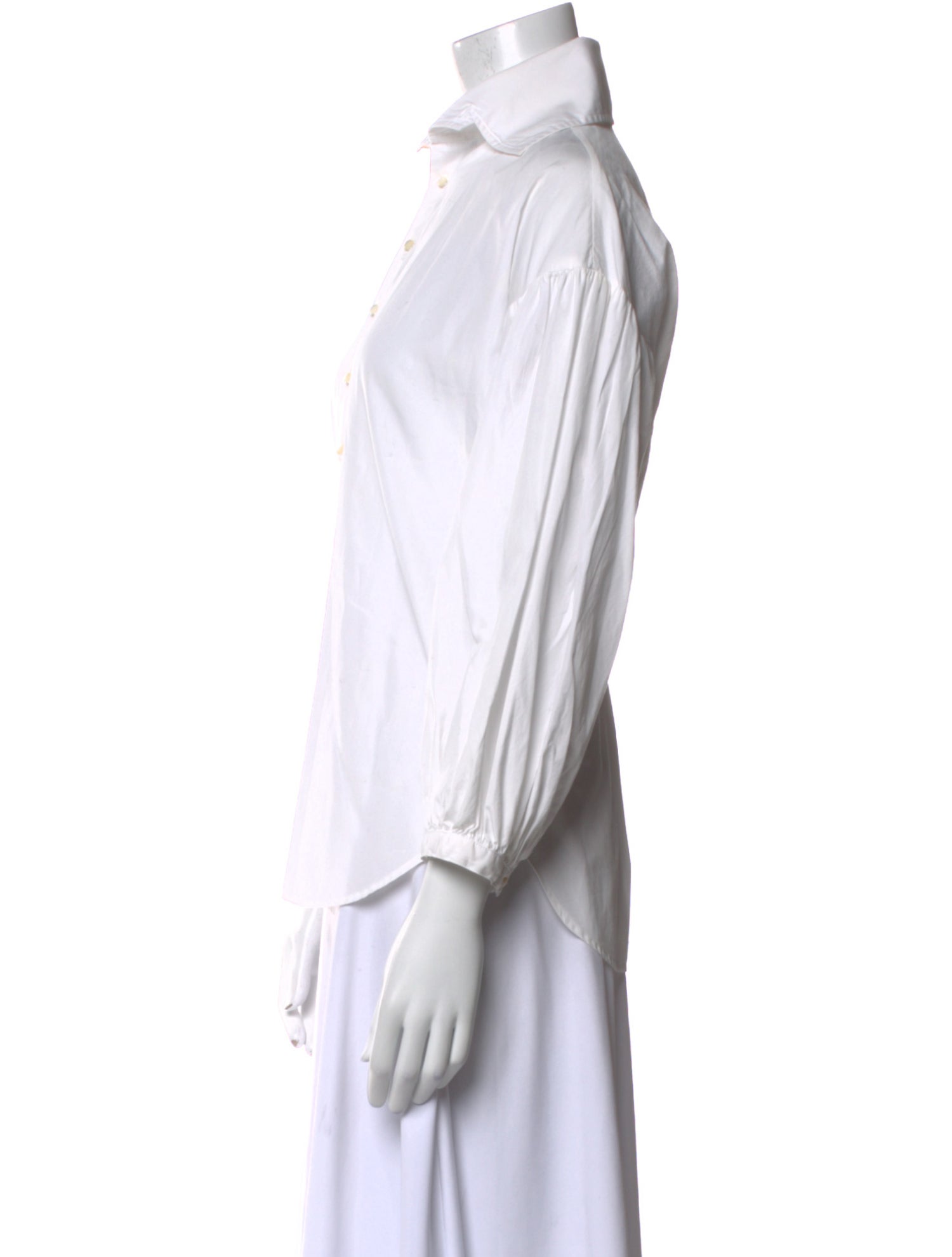 Ralph Lauren Purple Label Three-Quarter Sleeve Button-Up Top