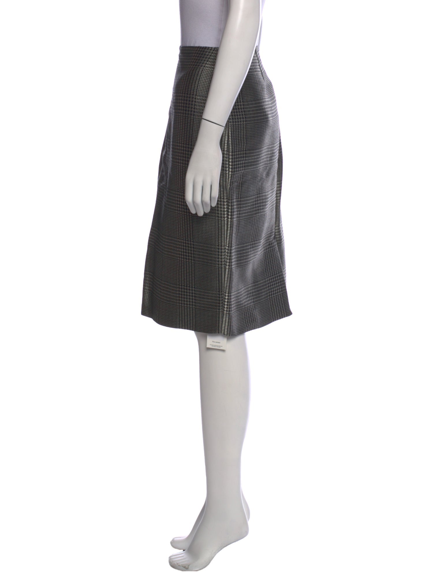 Ralph Lauren Purple Label Houndstooth Print Knee-Length Skirt