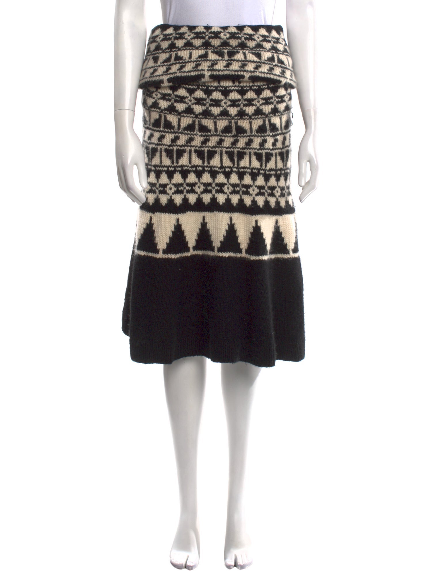 Ralph Lauren Purple Label Cashmere Midi Length Skirt