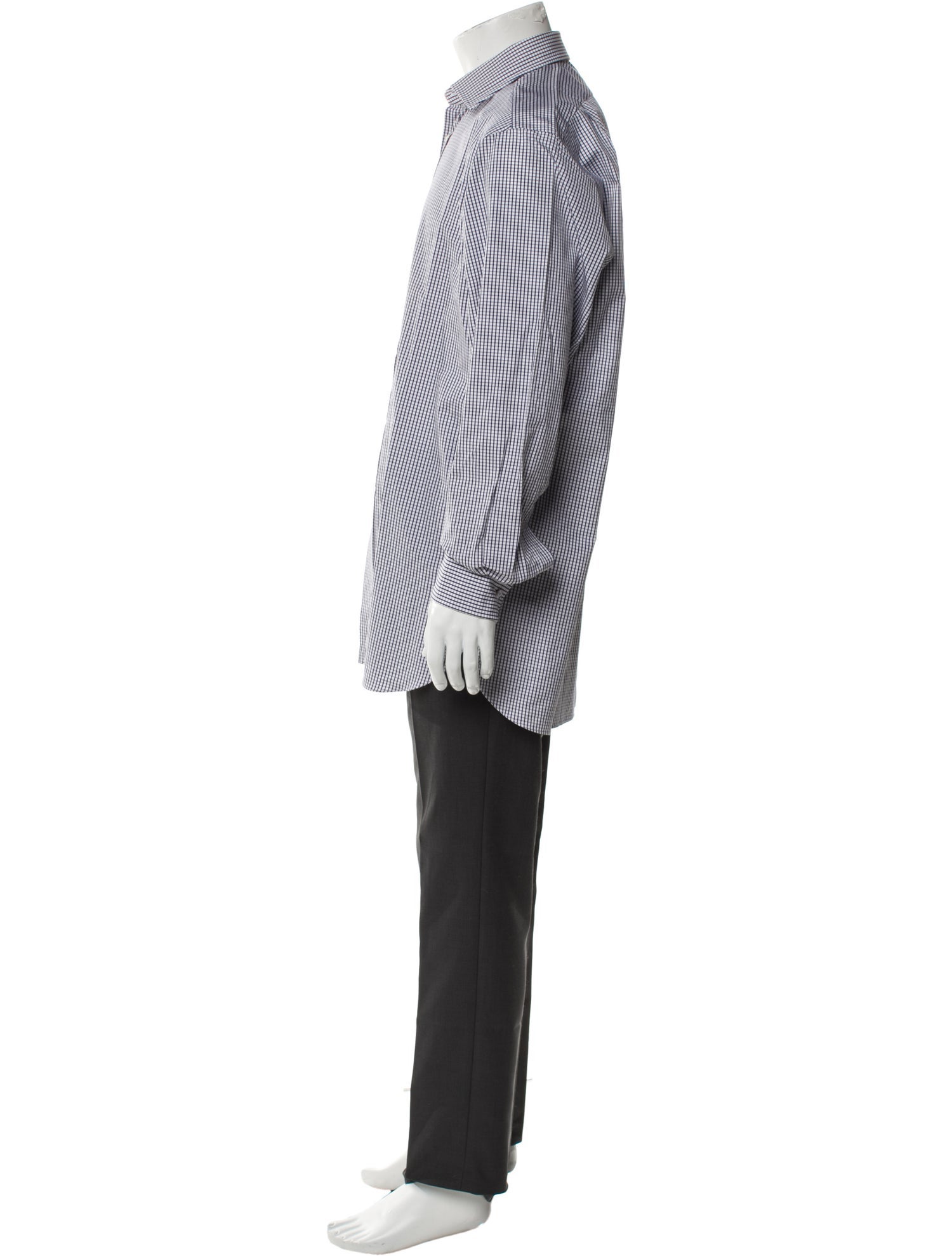 Ralph Lauren Purple Label Plaid Print Long Sleeve Shirt