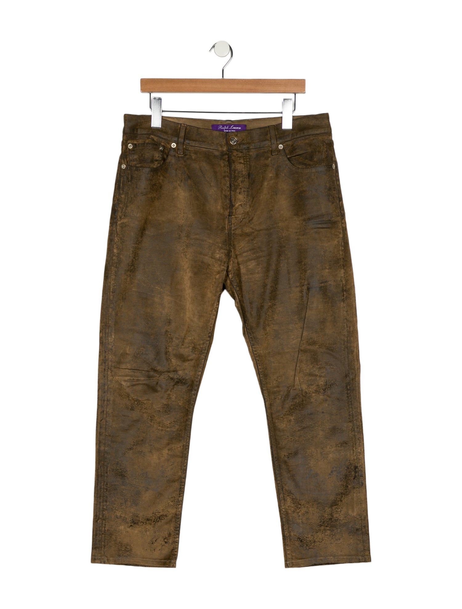 Ralph Lauren Purple Label High-Rise Straight Leg Jeans