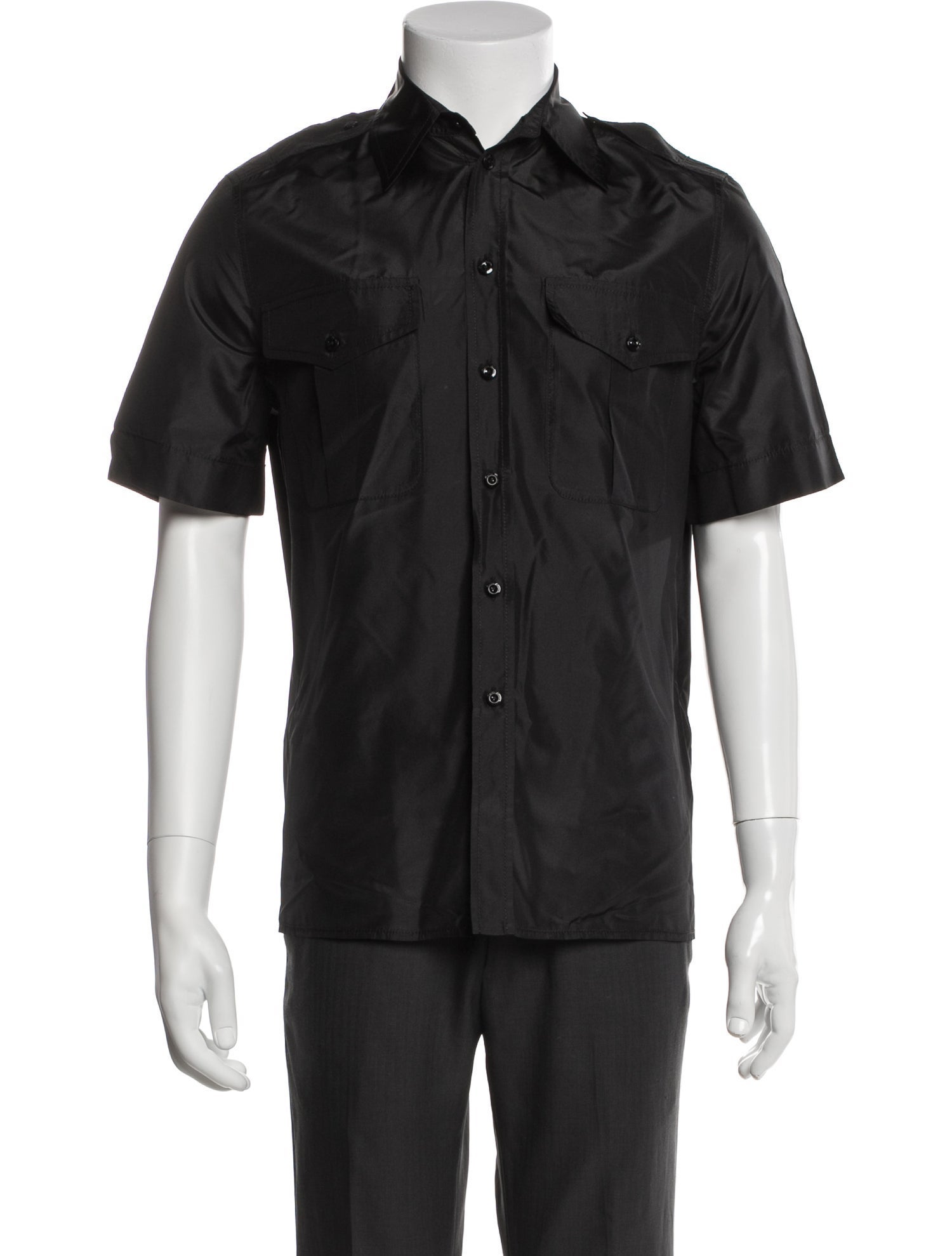 Ralph Lauren Purple Label Silk Short Sleeve Shirt