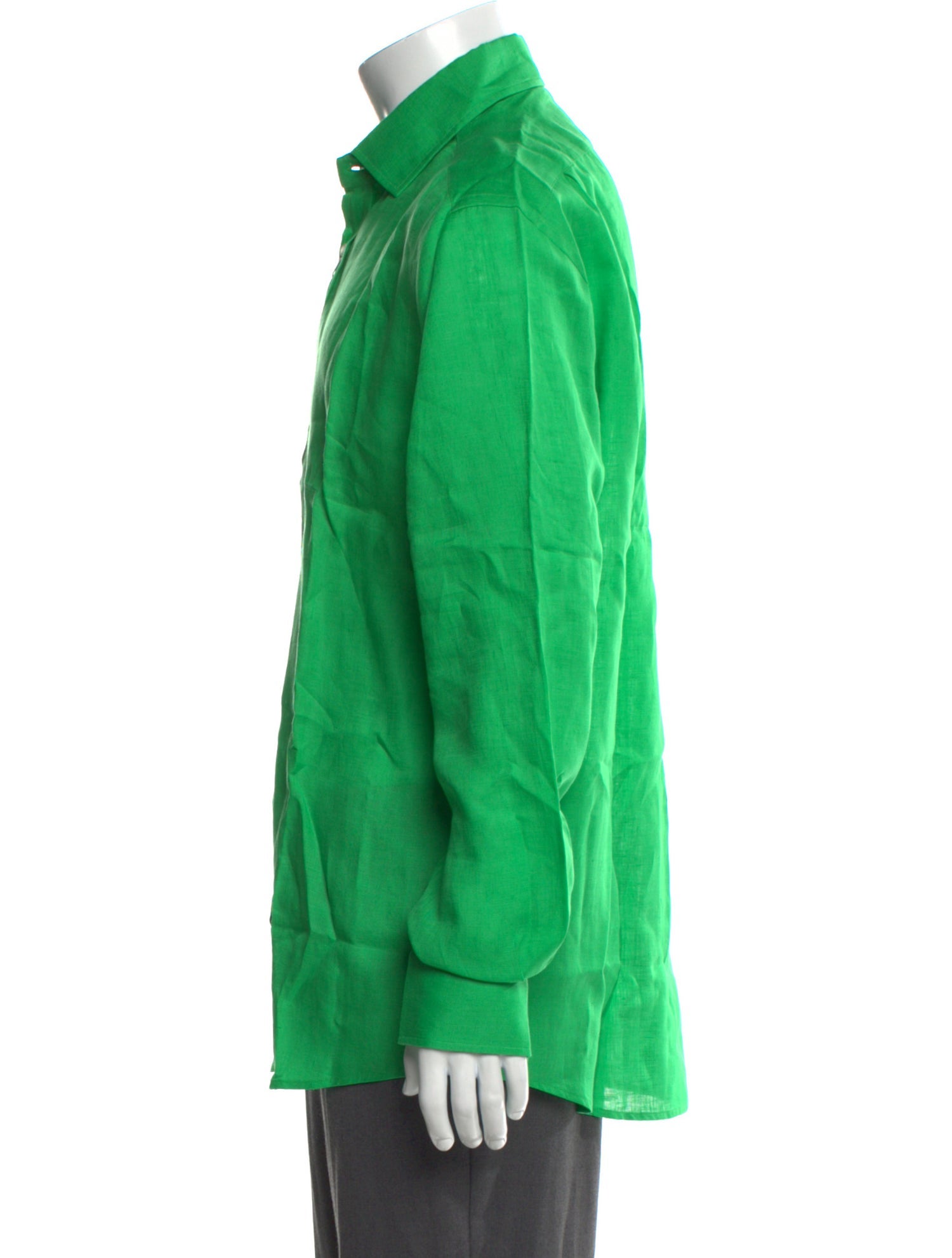 Ralph Lauren Purple Label Linen Long Sleeve Dress Shirt