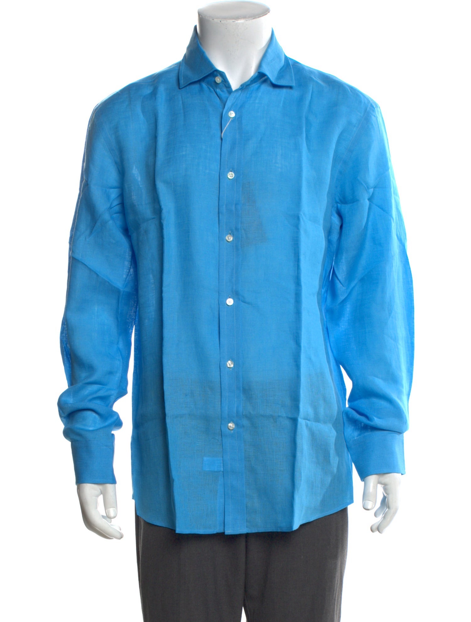 Ralph Lauren Purple Label Linen Long Sleeve Dress Shirt