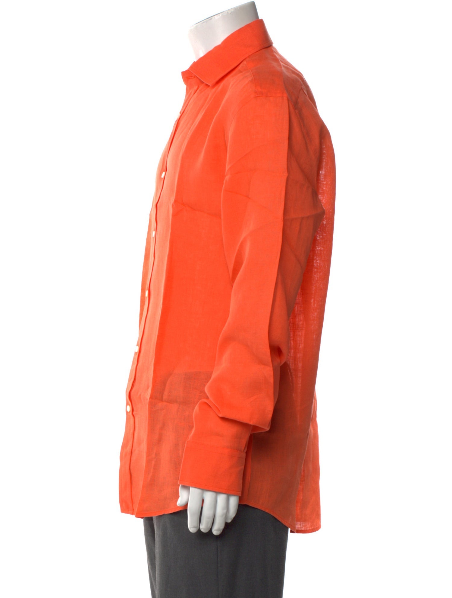 Ralph Lauren Purple Label Linen Long Sleeve Dress Shirt