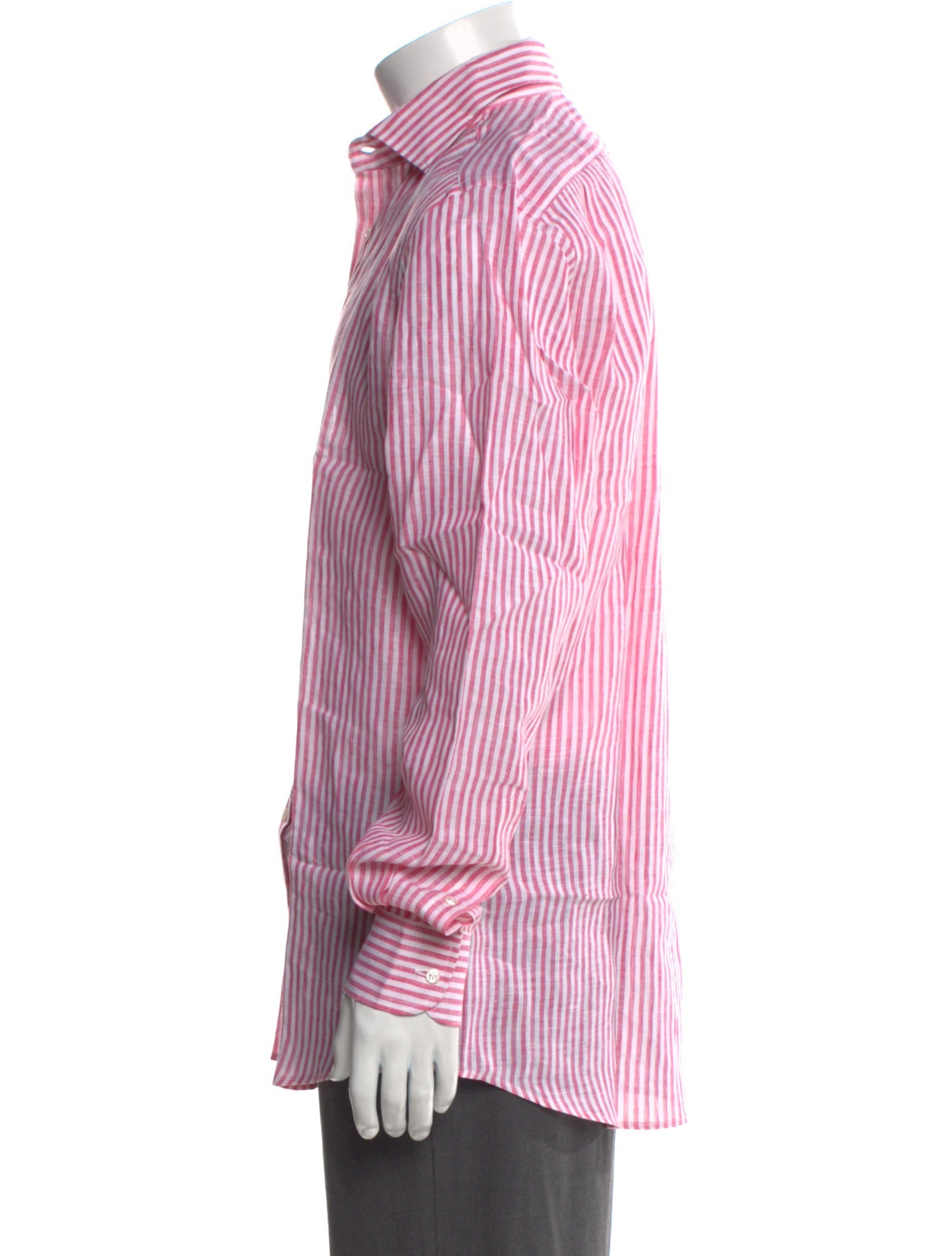 Ralph Lauren Purple Label Linen Striped Dress Shirt w/ Tags