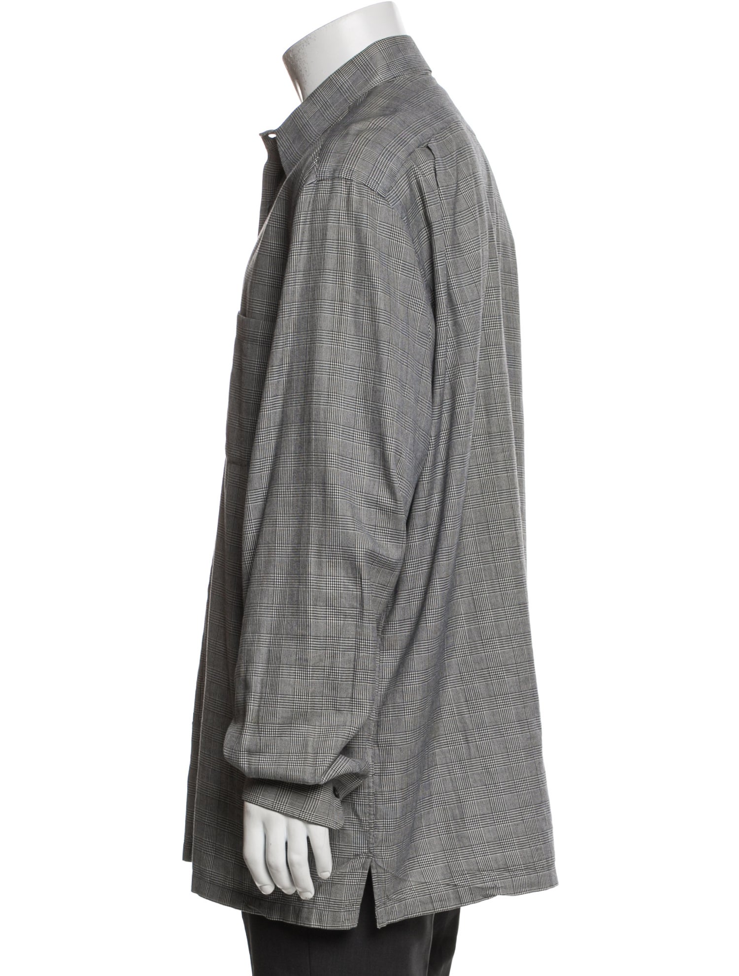 Ralph Lauren Purple Label Plaid Print Long Sleeve Dress Shirt