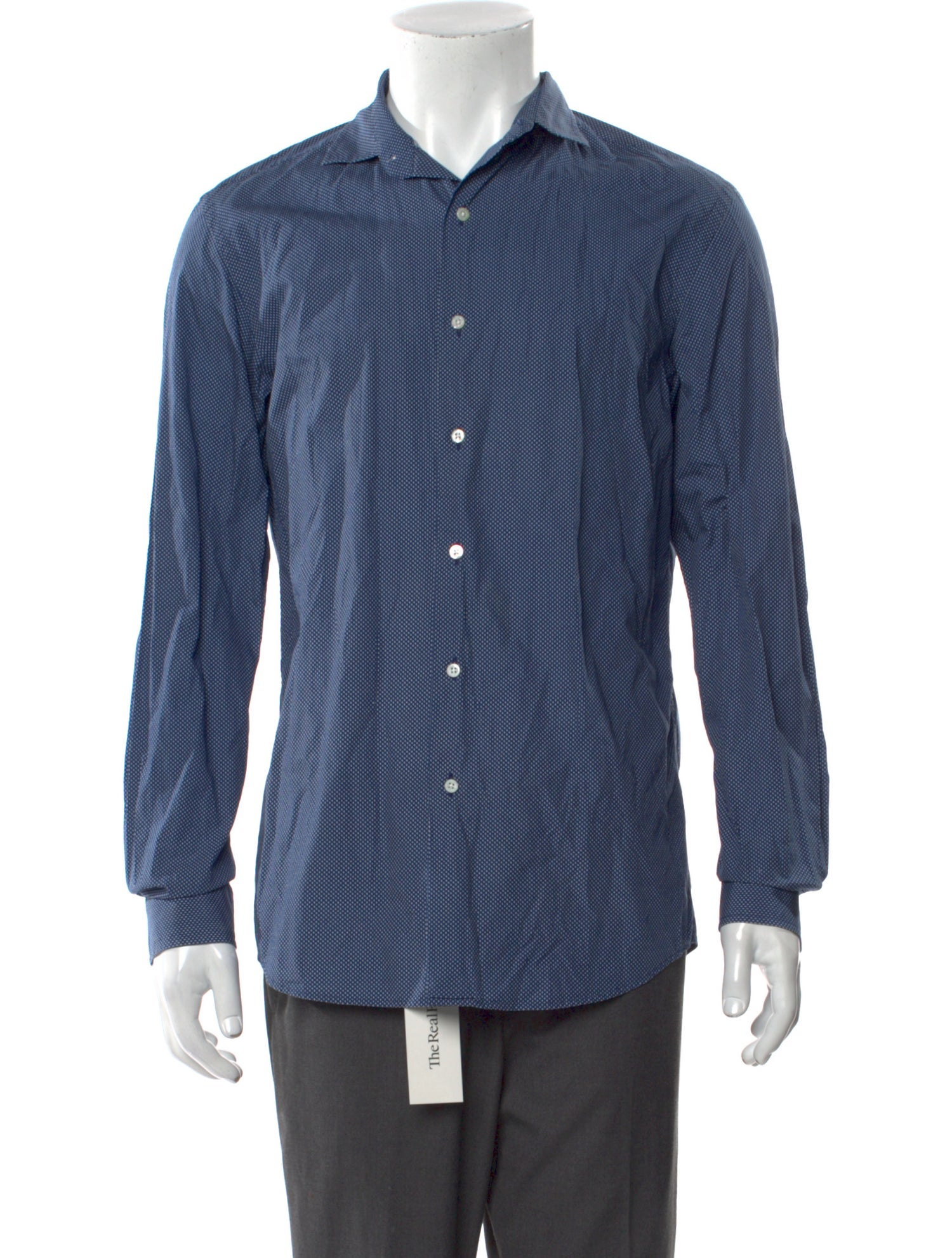 Ralph Lauren Purple Label Polka Dot Print Long Sleeve Dress Shirt