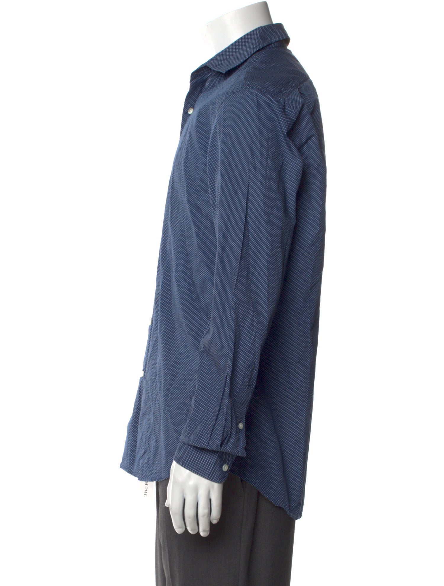 Ralph Lauren Purple Label Polka Dot Print Long Sleeve Dress Shirt