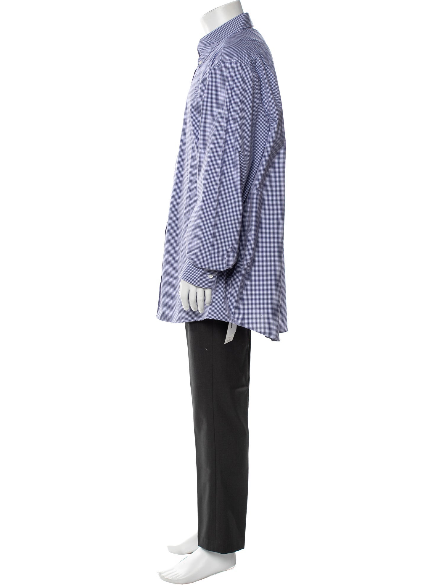 Ralph Lauren Purple Label Plaid Print Long Sleeve Dress Shirt