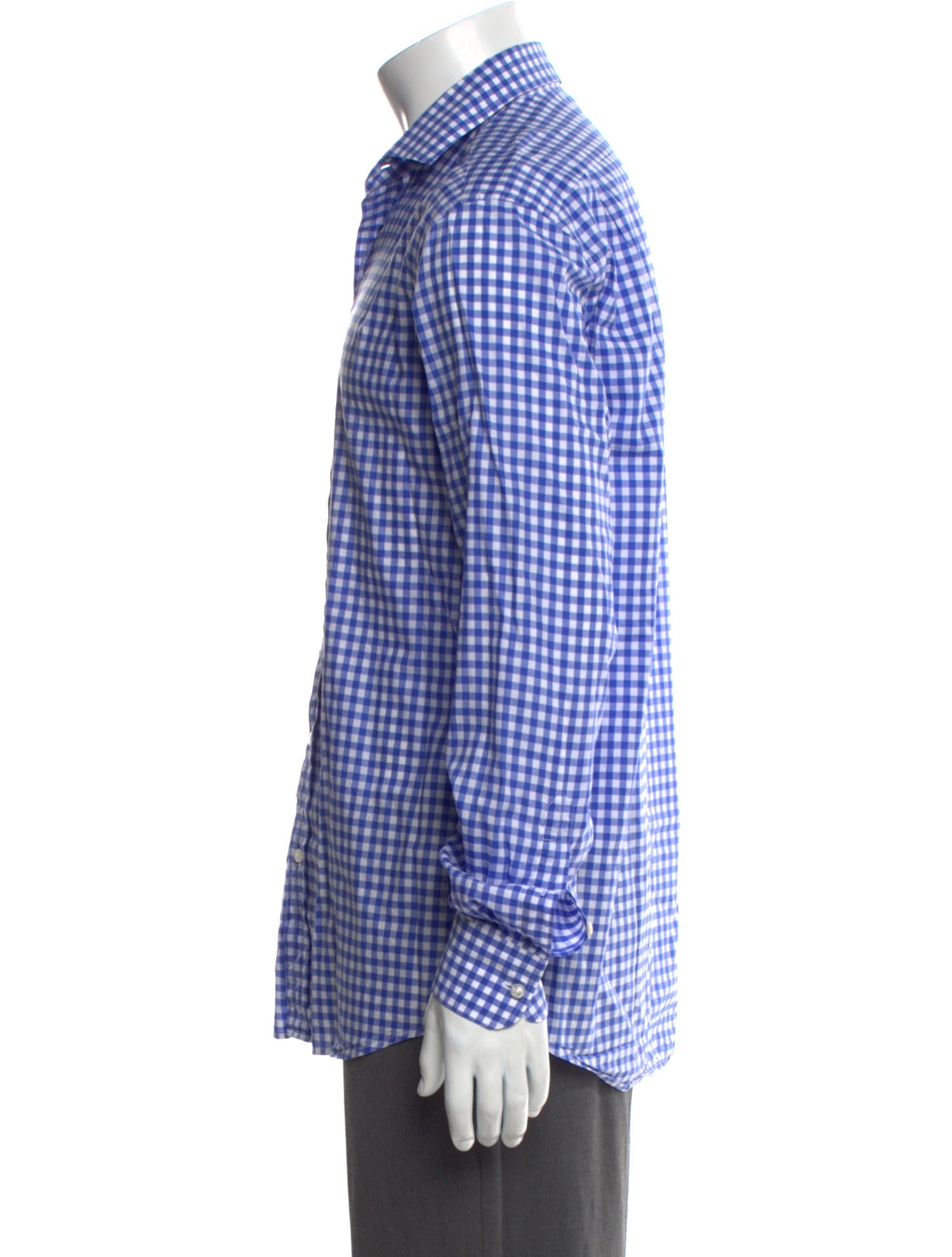 Ralph Lauren Purple Label Plaid Print Long Sleeve Dress Shirt
