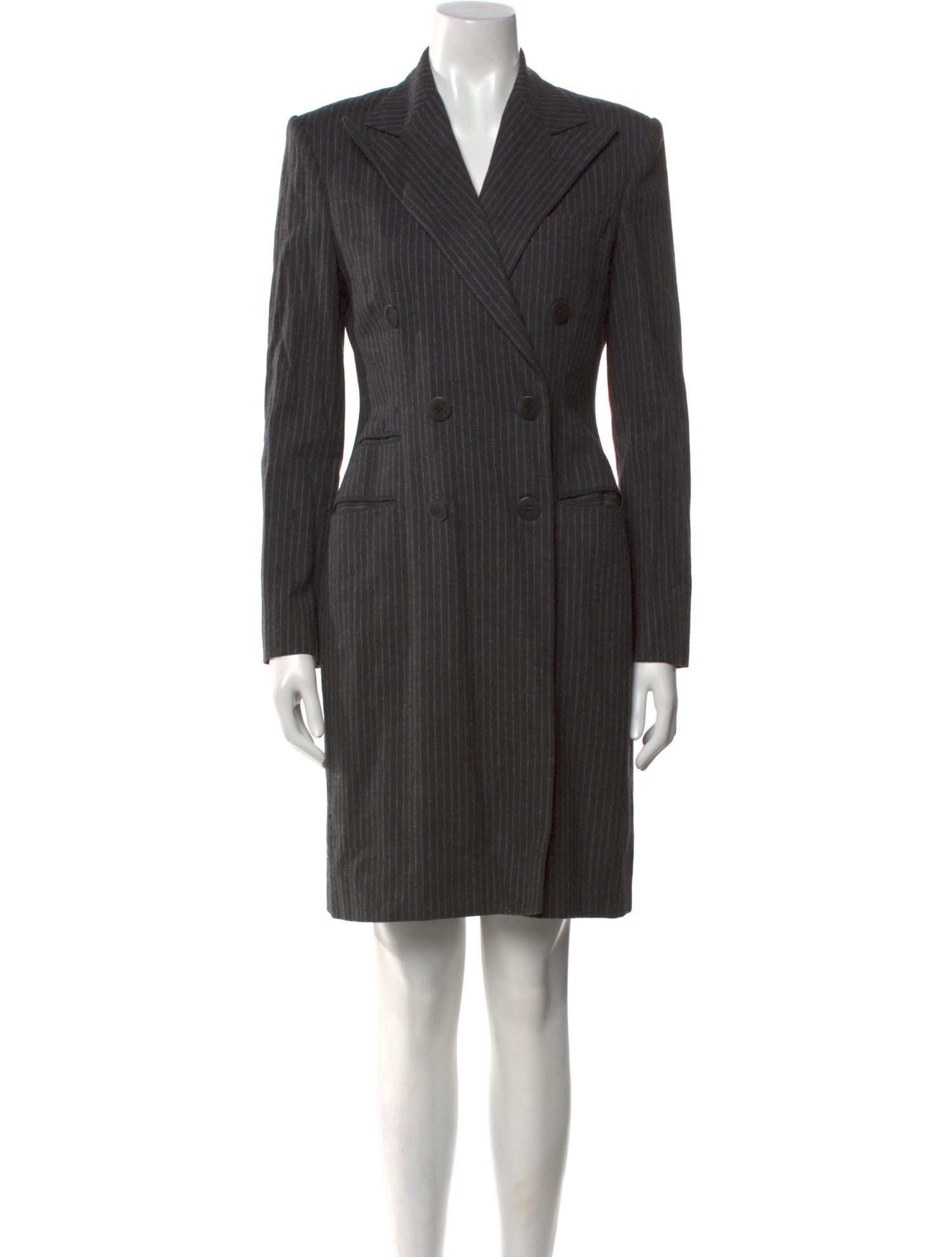 Ralph Lauren Purple Label Wool Striped Coat