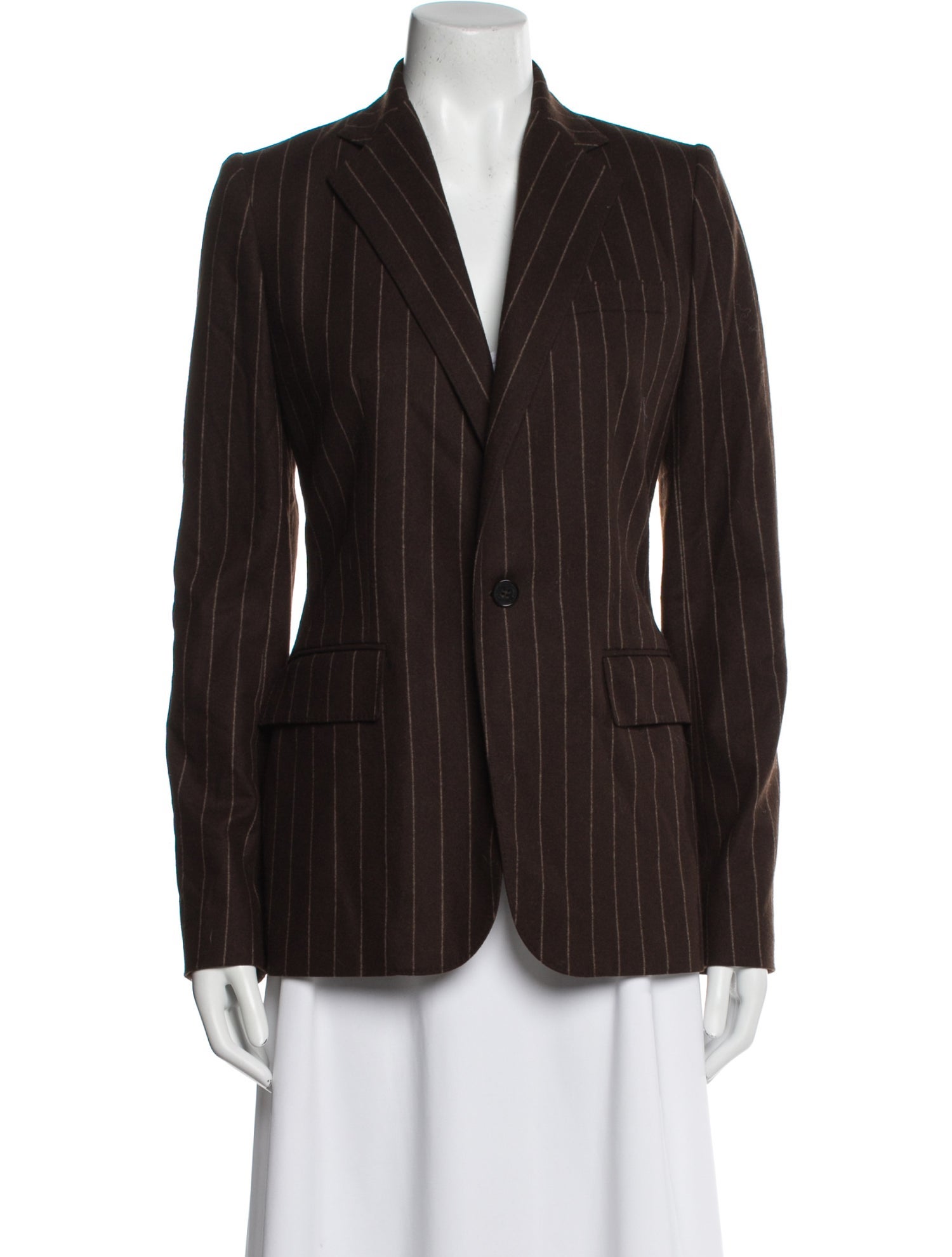 Ralph Lauren Purple Label Wool Striped Blazer
