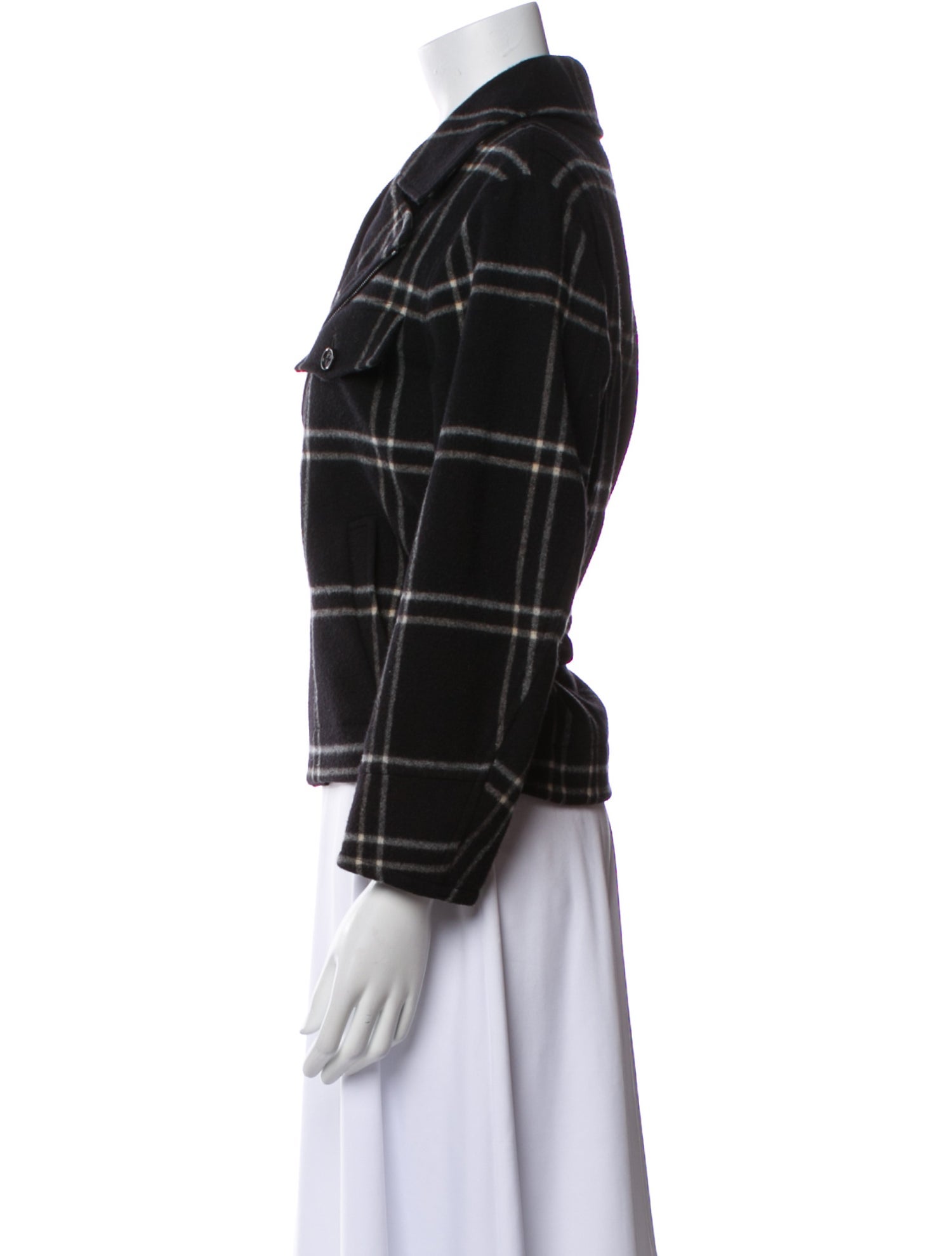 Ralph Lauren Purple Label Wool Plaid Print Blazer