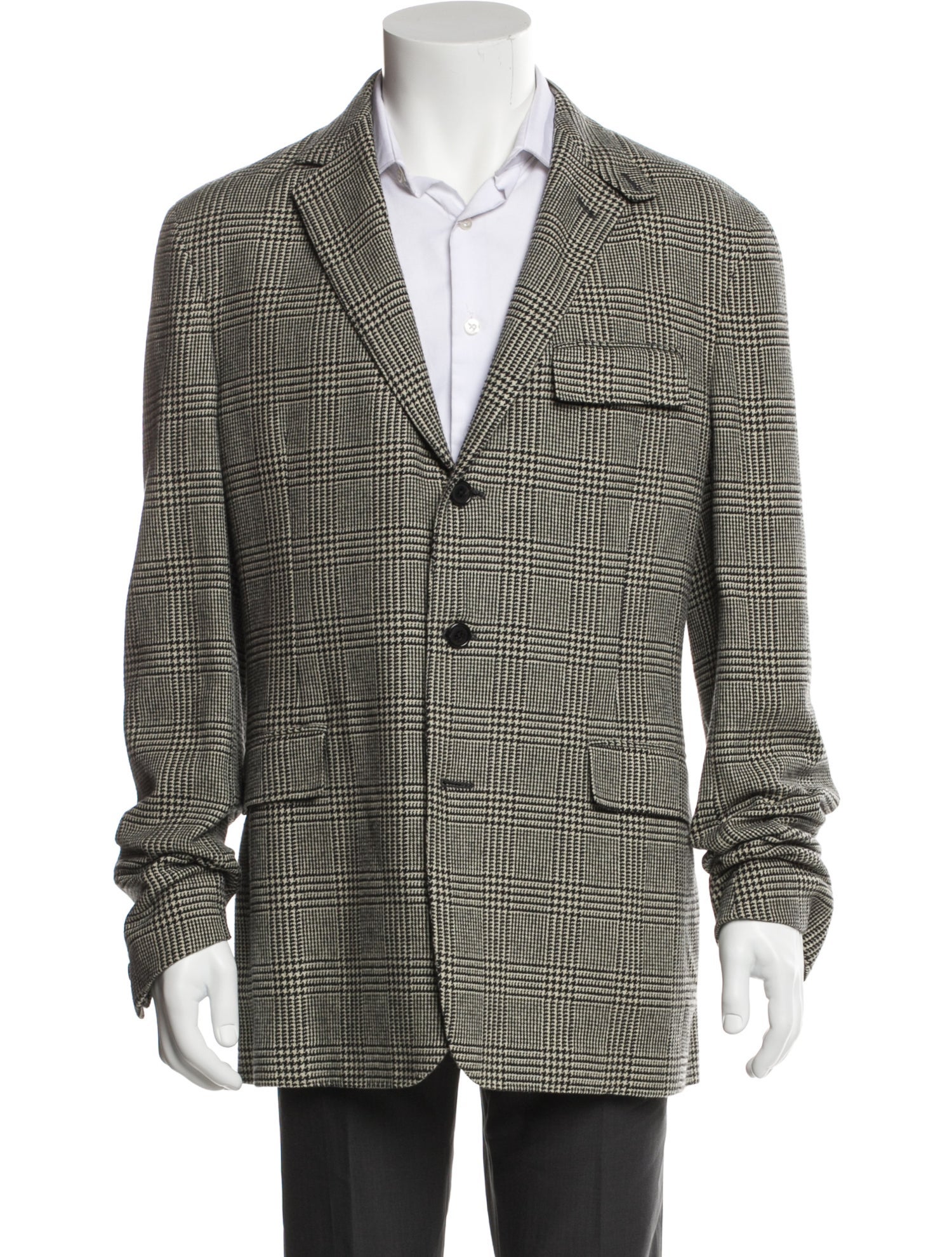 Ralph Lauren Purple Label Wool Houndstooth Print Blazer w/ Tags