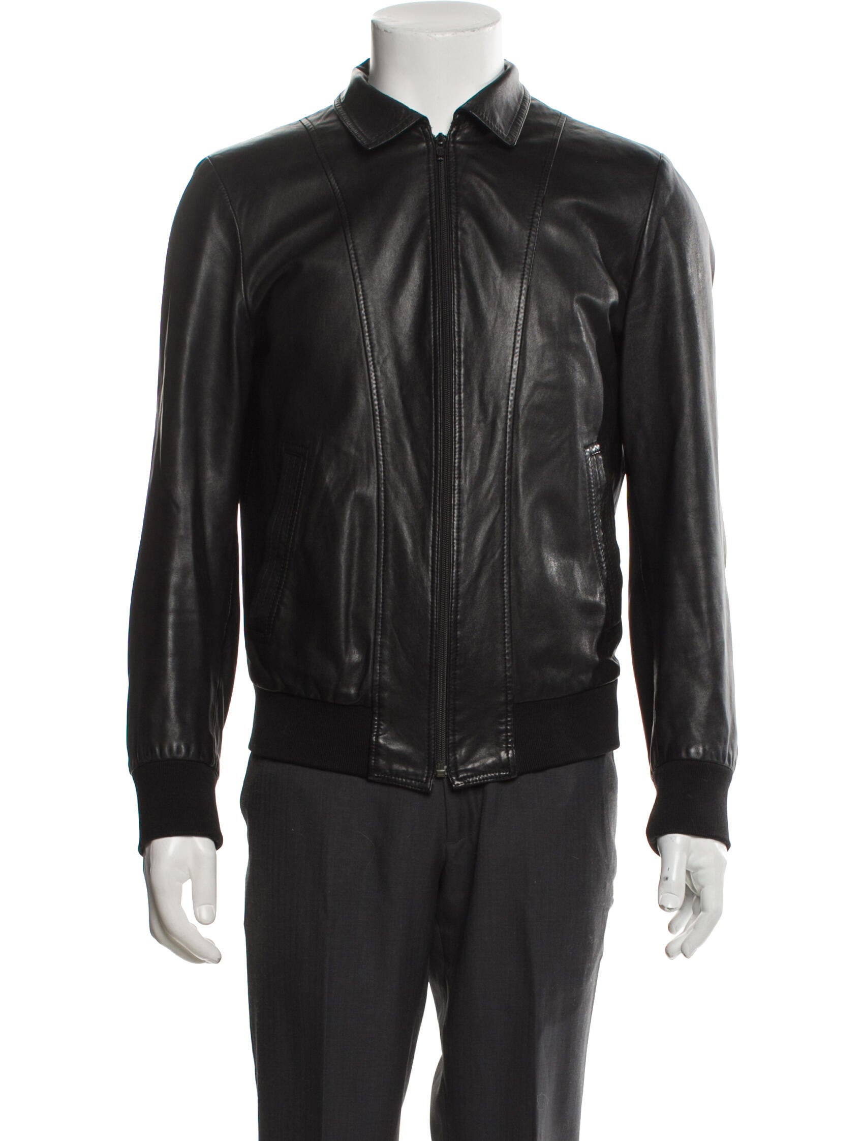 Ralph Lauren Purple Label Lambskin Bomber Jacket