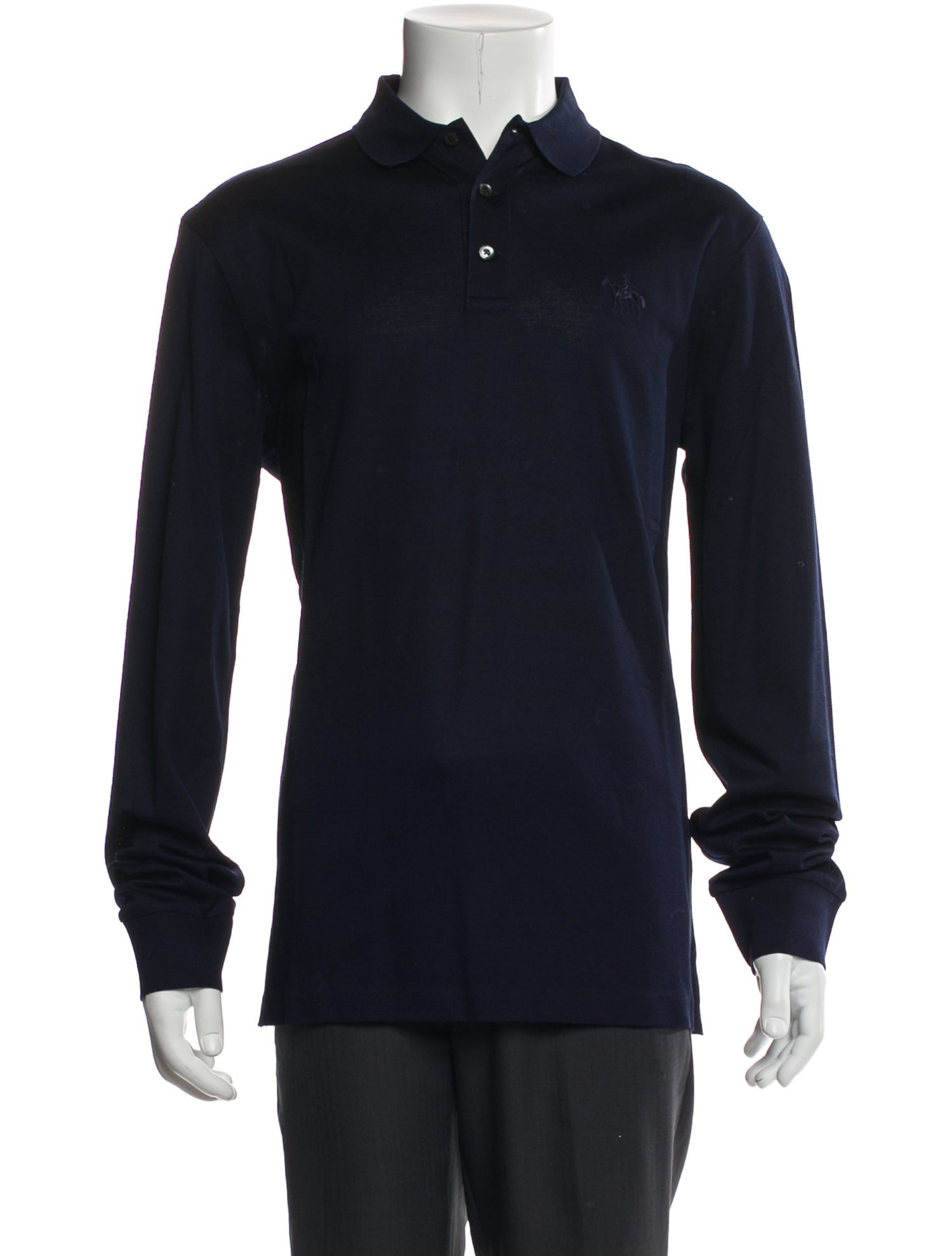 Ralph Lauren Purple Label Collar Long Sleeve Polo Shirt