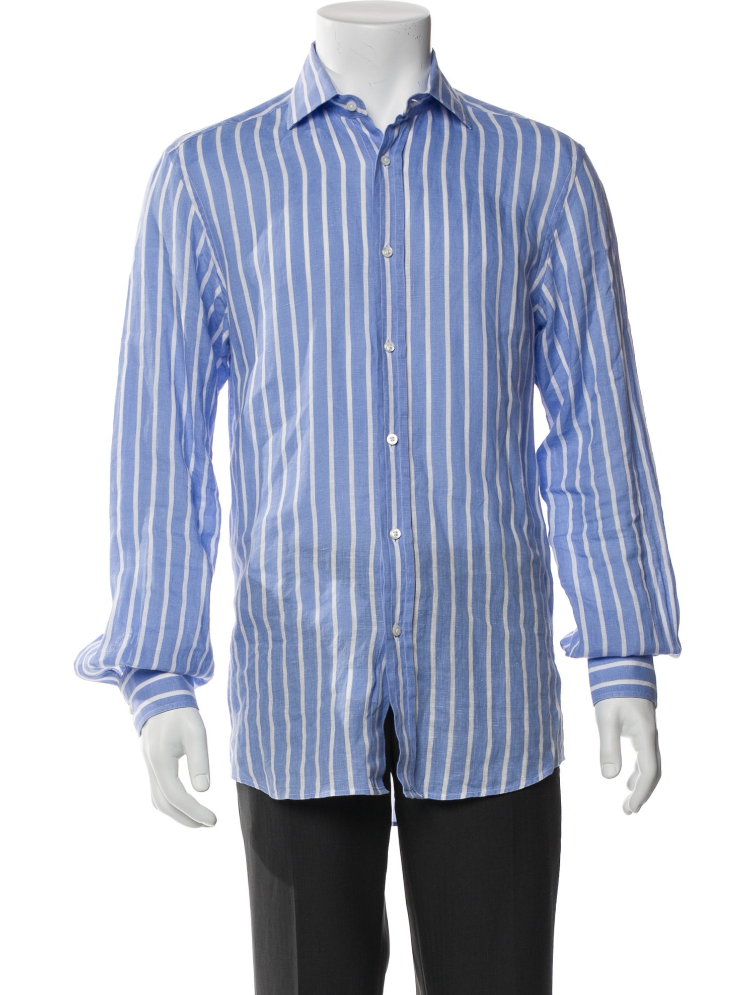 Ralph Lauren Purple Label Linen Striped Shirt