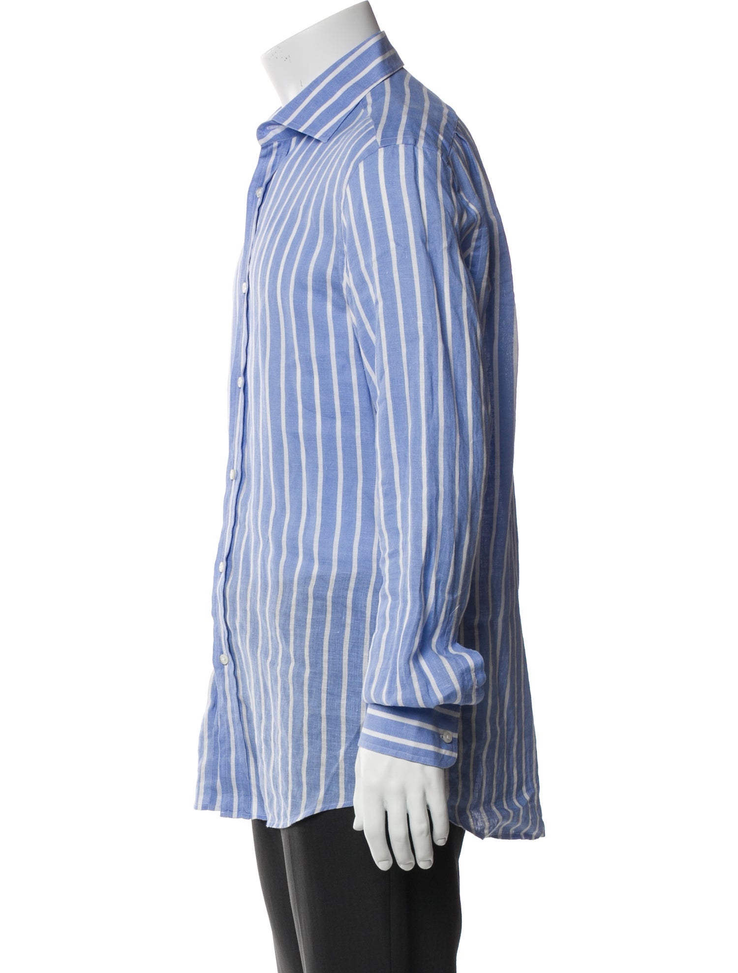 Ralph Lauren Purple Label Linen Striped Shirt