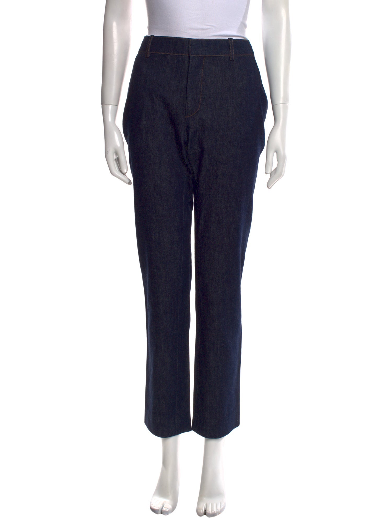 Ralph Lauren Purple Label Mid-Rise Straight Leg Jeans