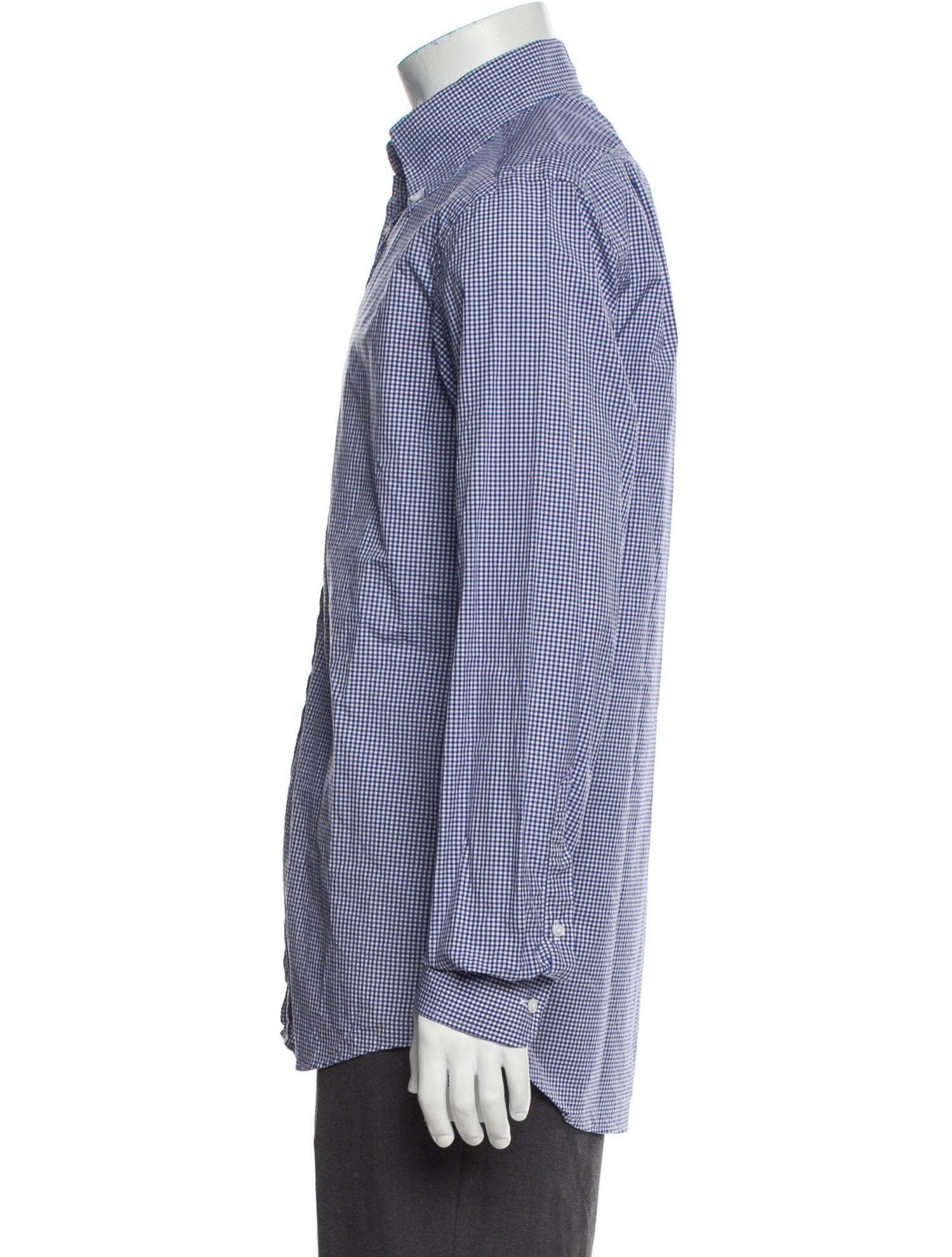 Ralph Lauren Purple Label Plaid Print Long Sleeve Shirt