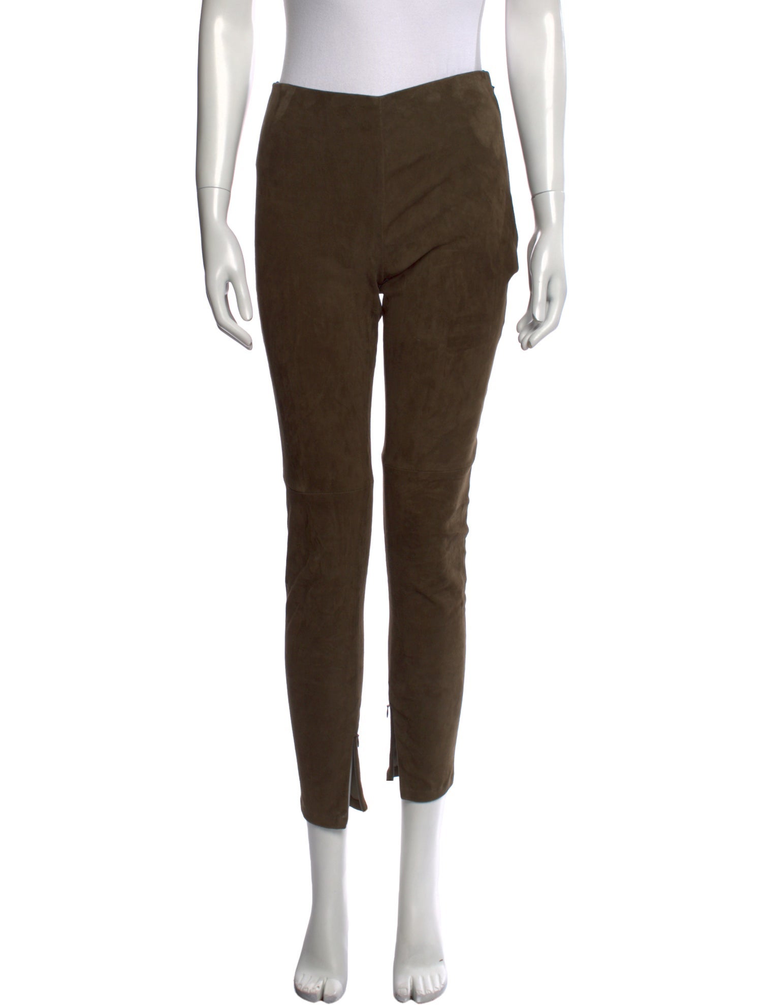 Ralph Lauren Purple Label Suede Skinny Leg Pants