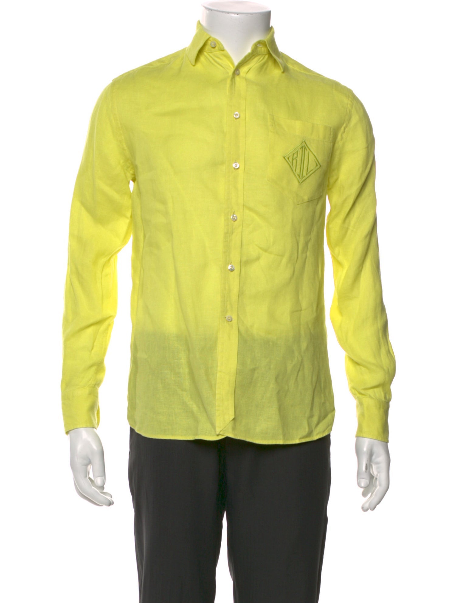 Ralph Lauren Purple Label Linen Long Sleeve Dress Shirt