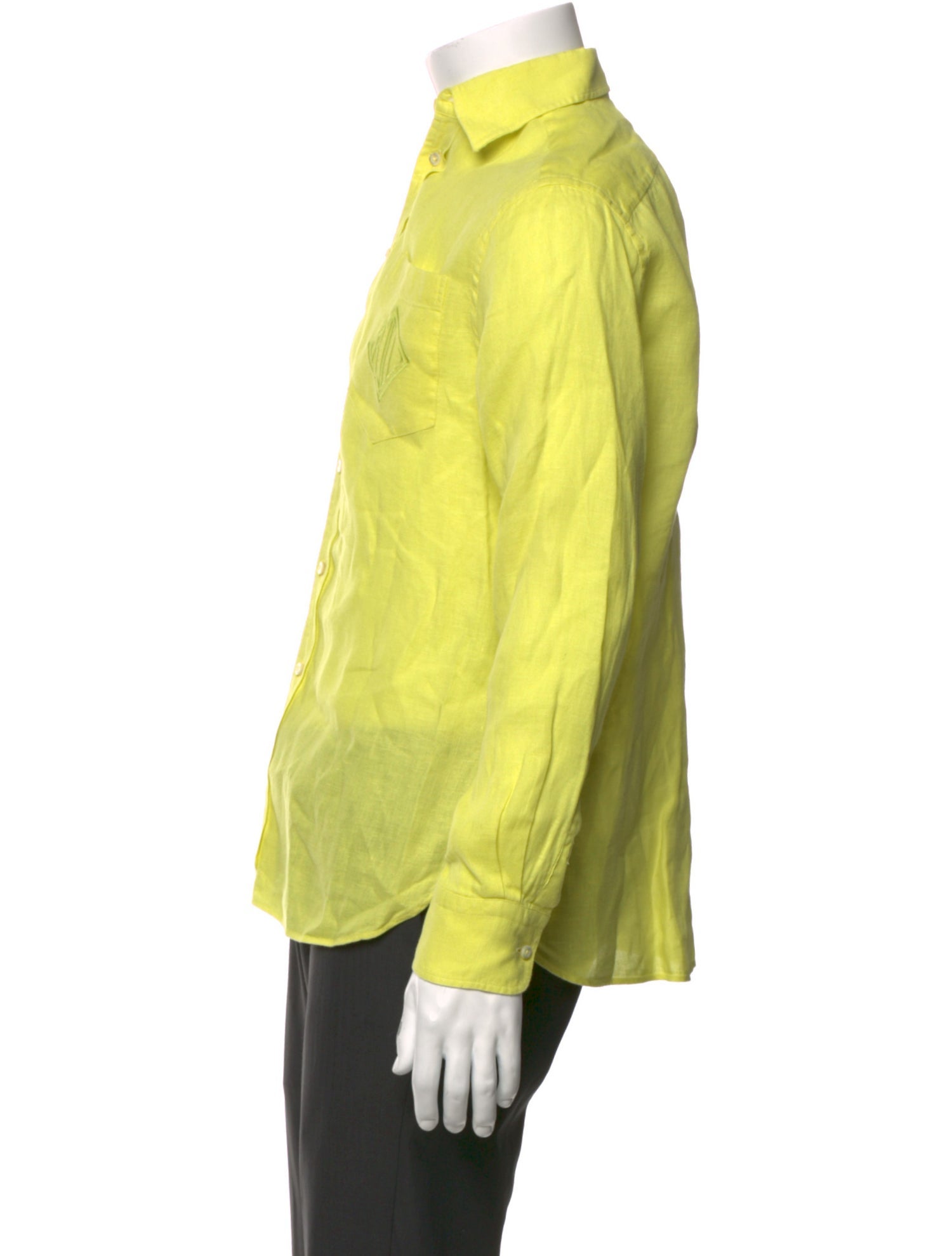 Ralph Lauren Purple Label Linen Long Sleeve Dress Shirt