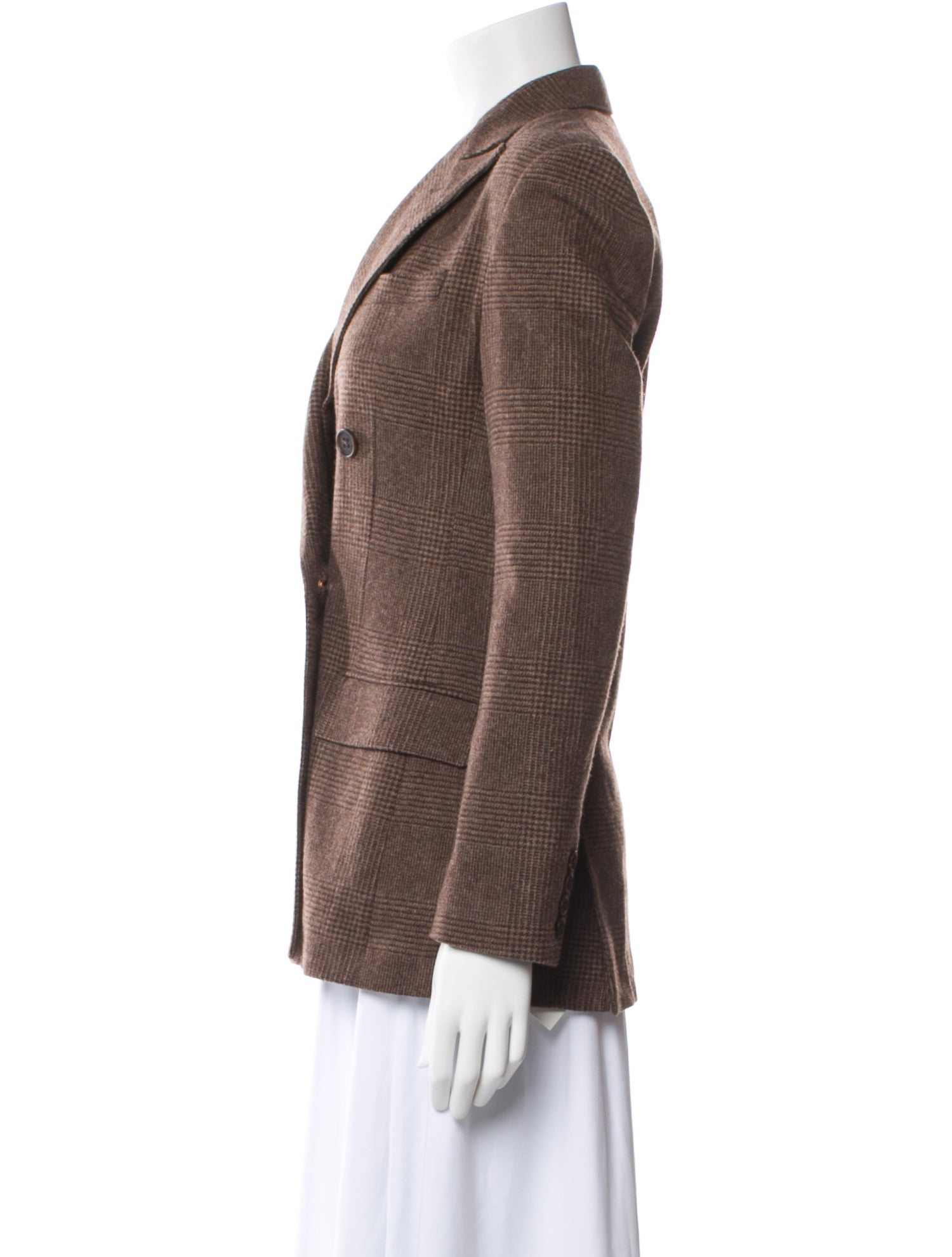 Ralph Lauren Purple Label Wool Plaid Print Blazer