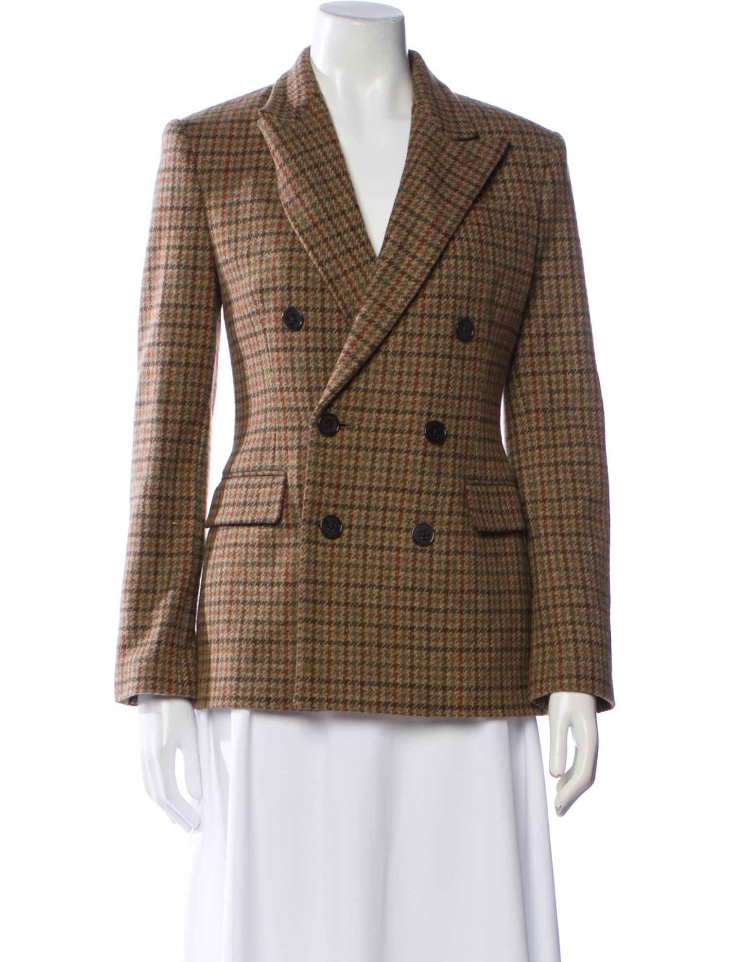 Ralph Lauren Purple Label Wool Plaid Print Blazer