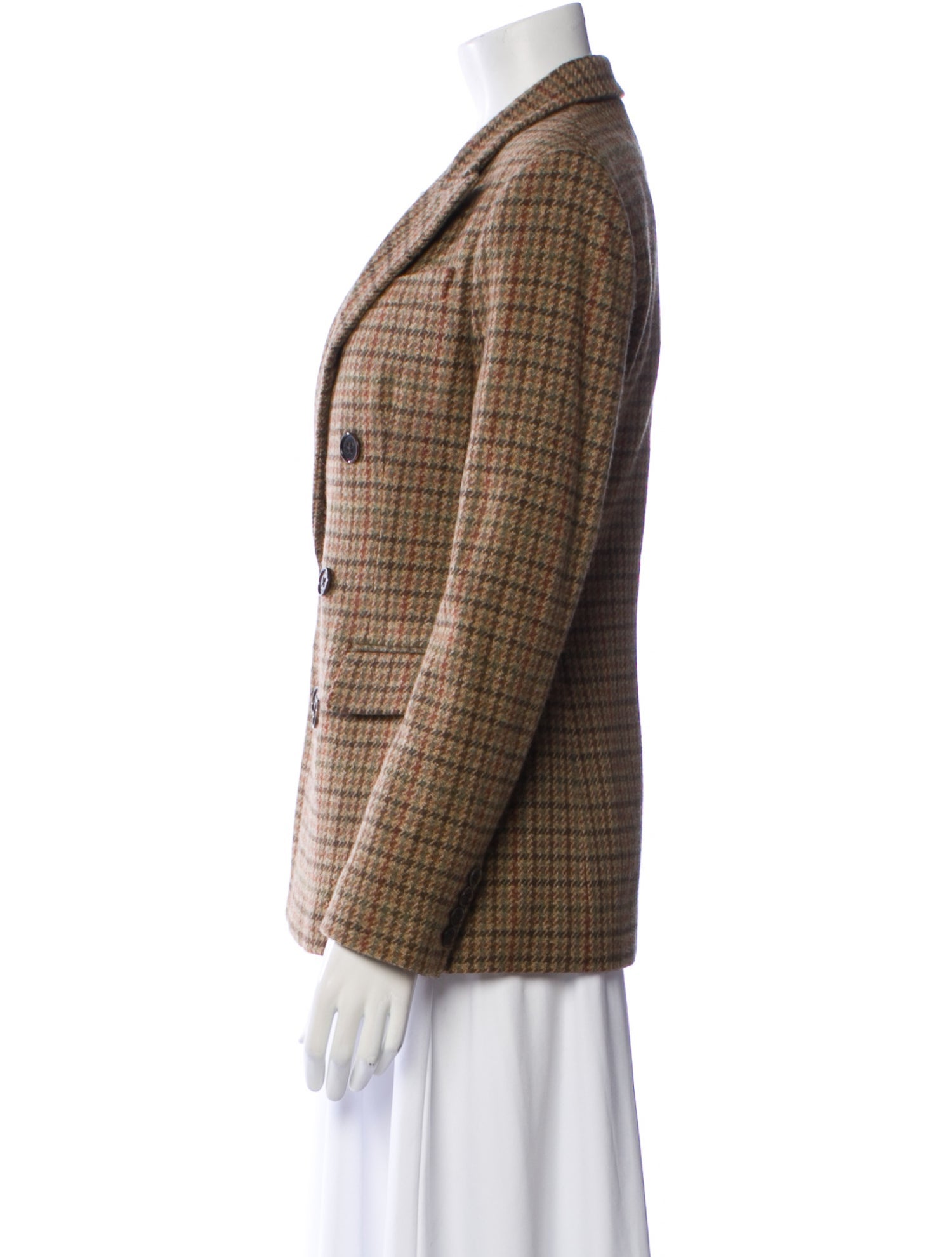 Ralph Lauren Purple Label Wool Plaid Print Blazer