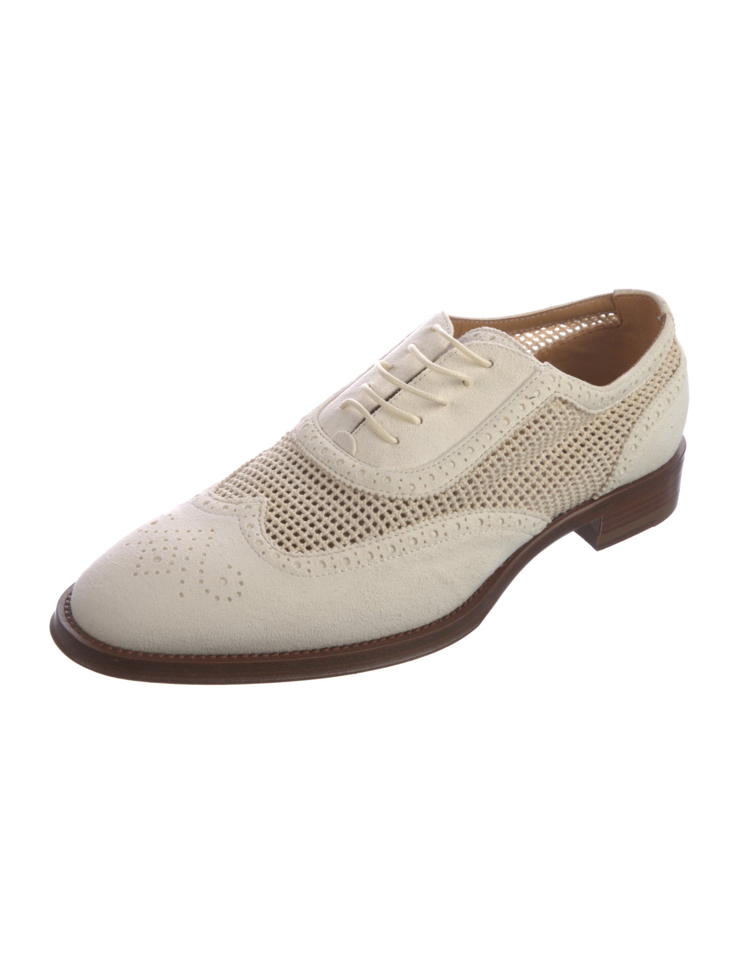 Ralph Lauren Purple Label Suede Patterned Oxfords