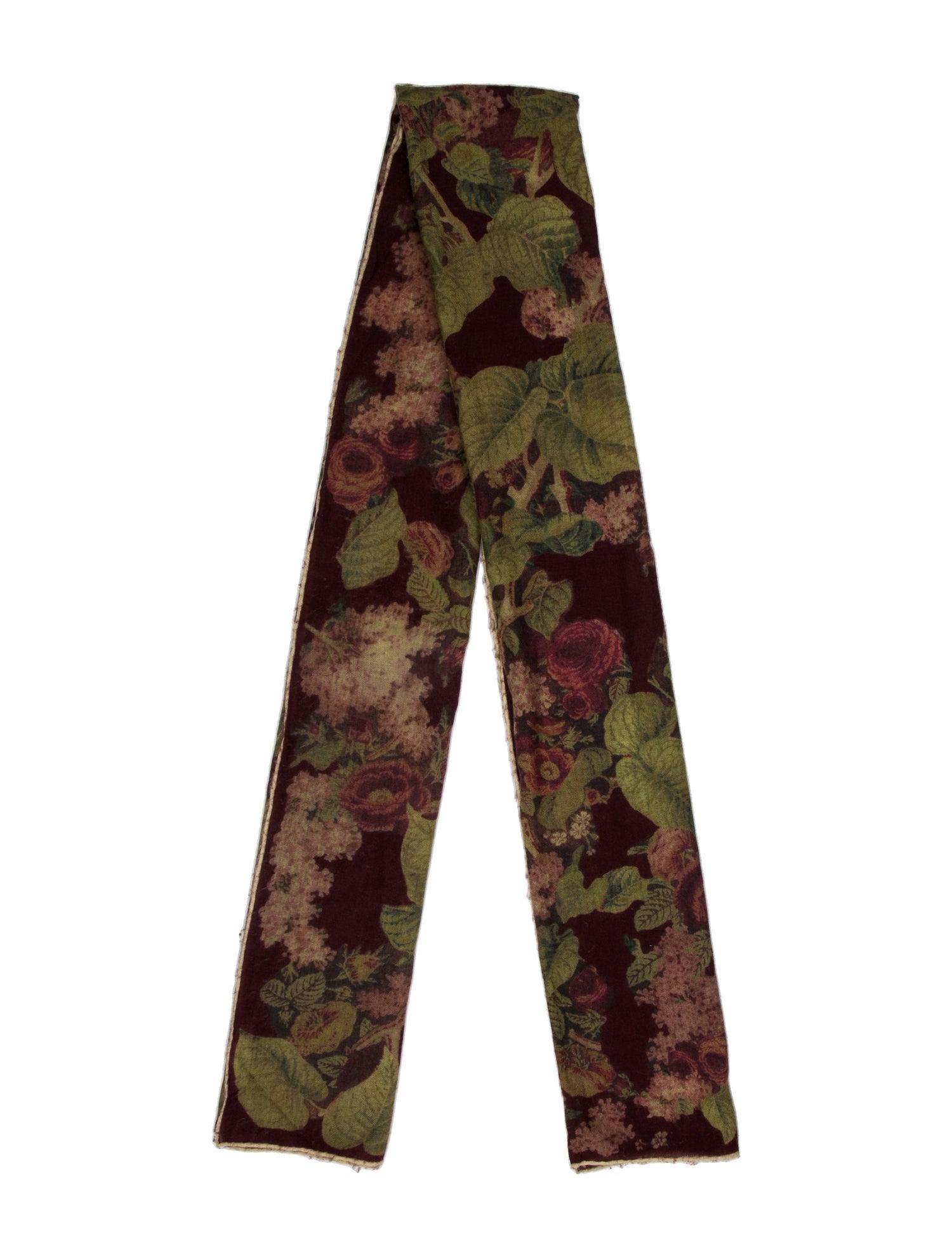 Ralph Lauren Purple Label Cashmere Floral Print Scarf
