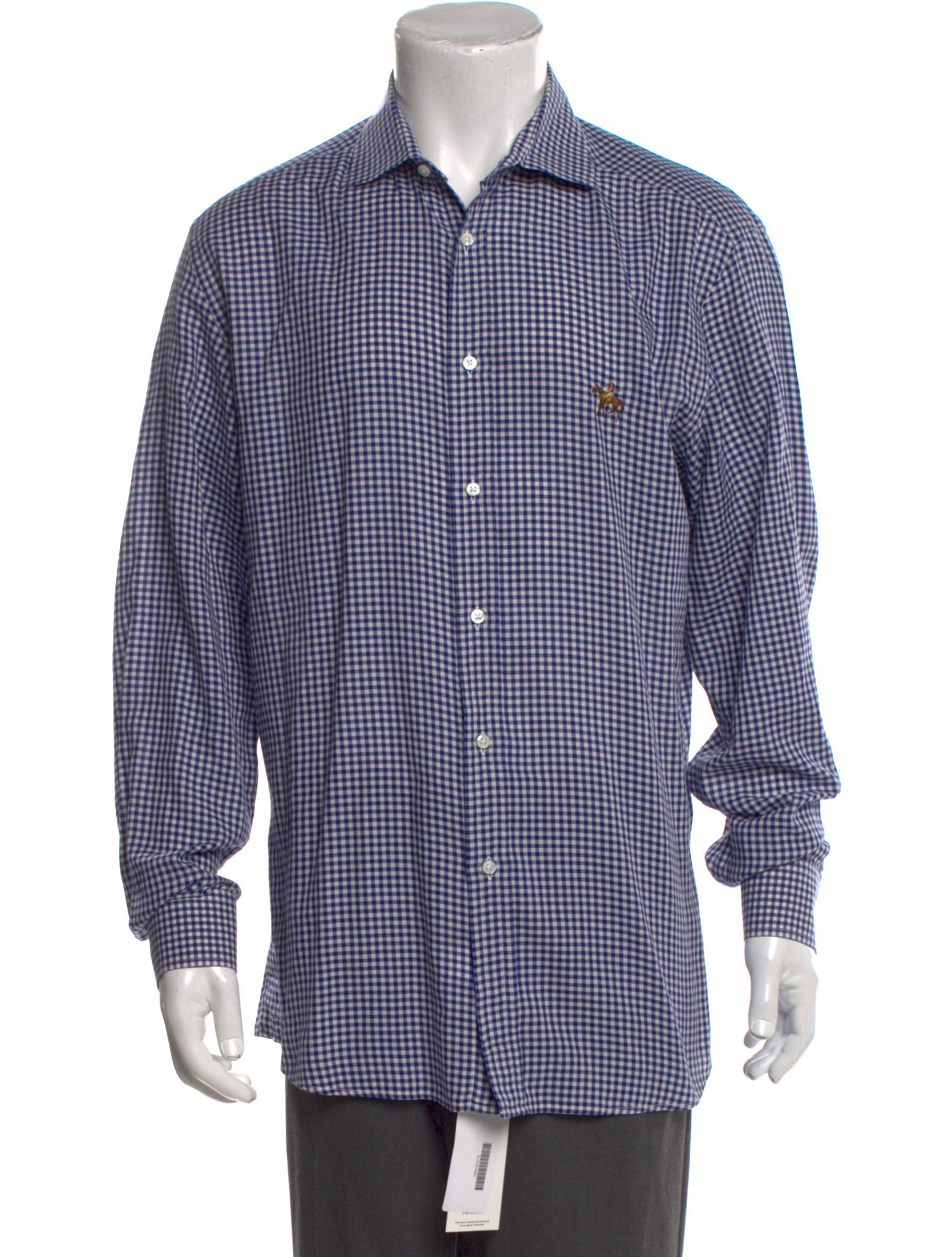 Ralph Lauren Purple Label Plaid Print Long Sleeve Shirt
