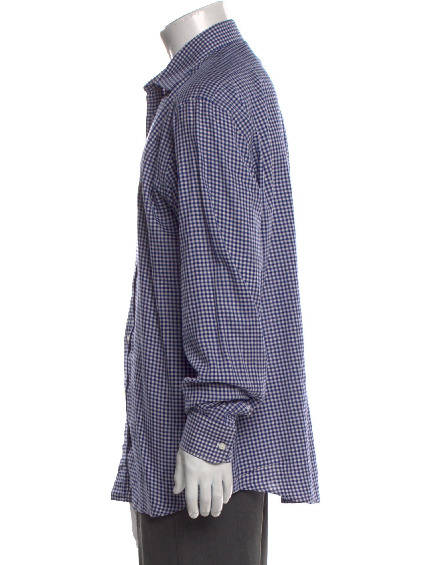 Ralph Lauren Purple Label Plaid Print Long Sleeve Shirt