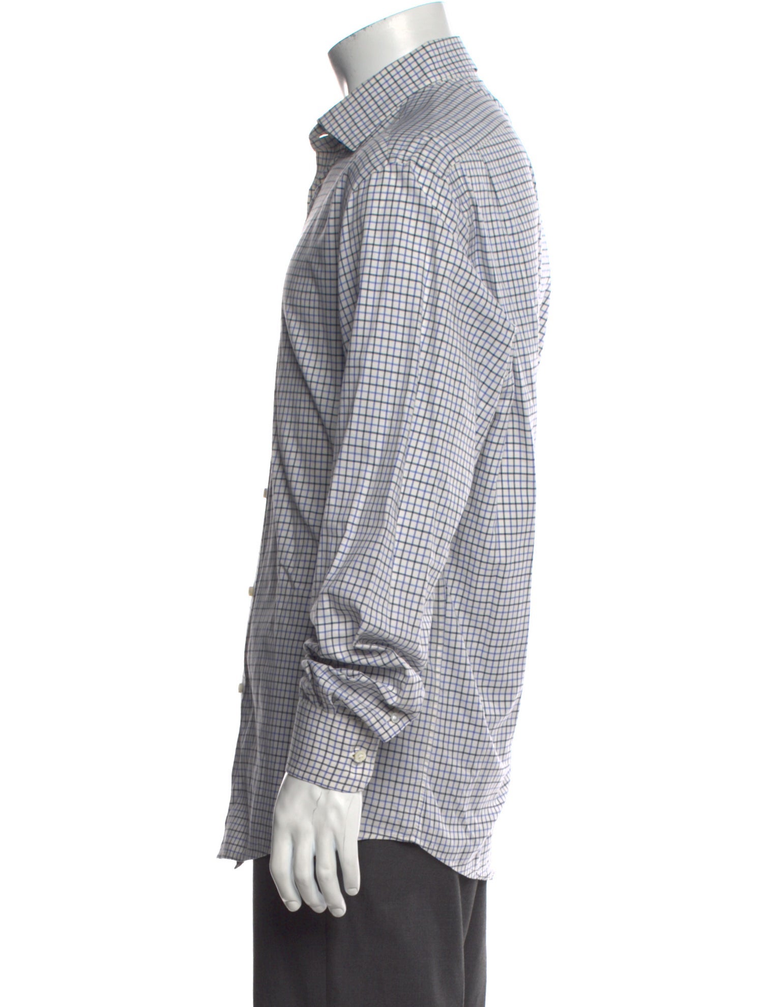 Ralph Lauren Purple Label Plaid Print Long Sleeve Shirt