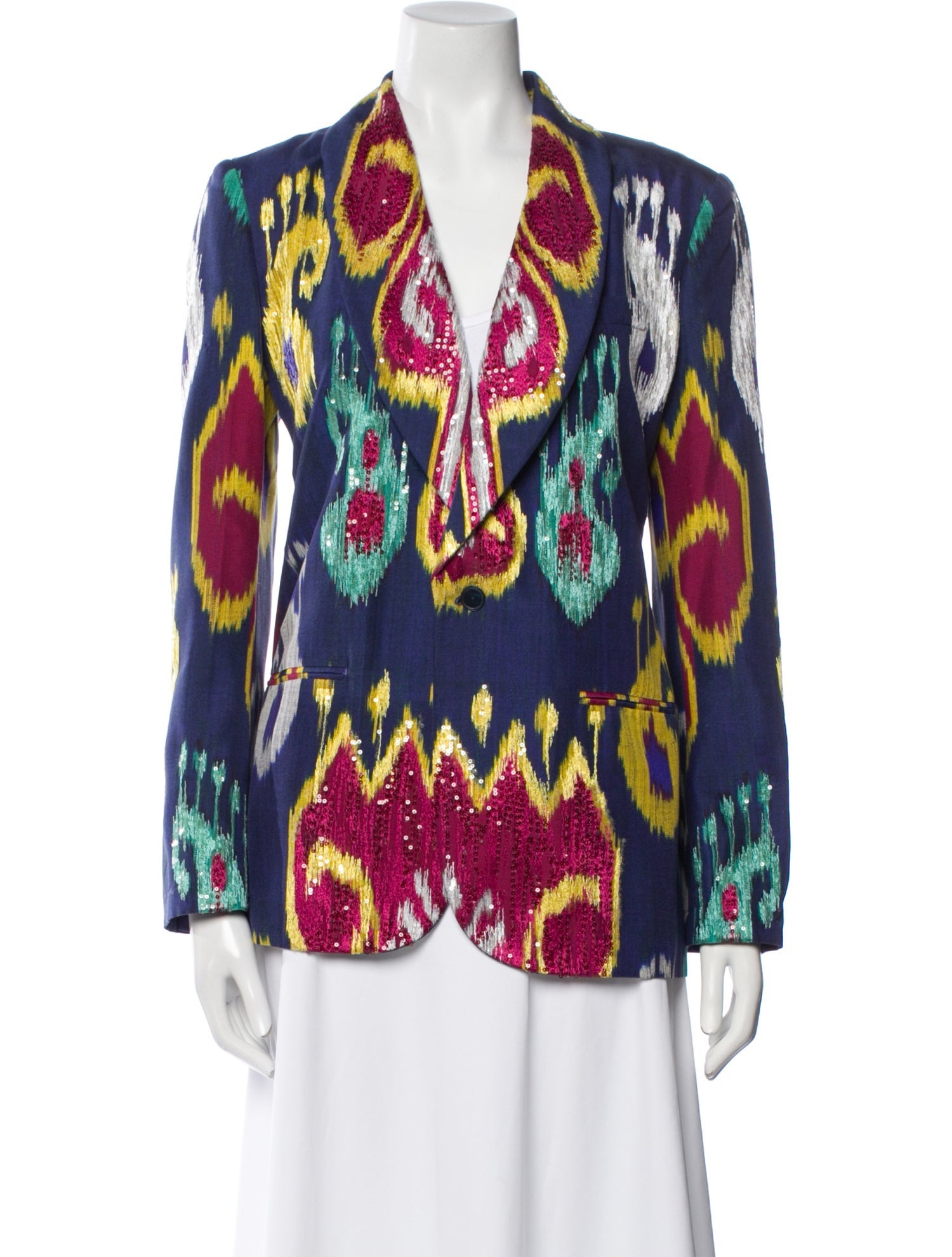 Ralph Lauren Purple Label Silk Printed Evening Jacket